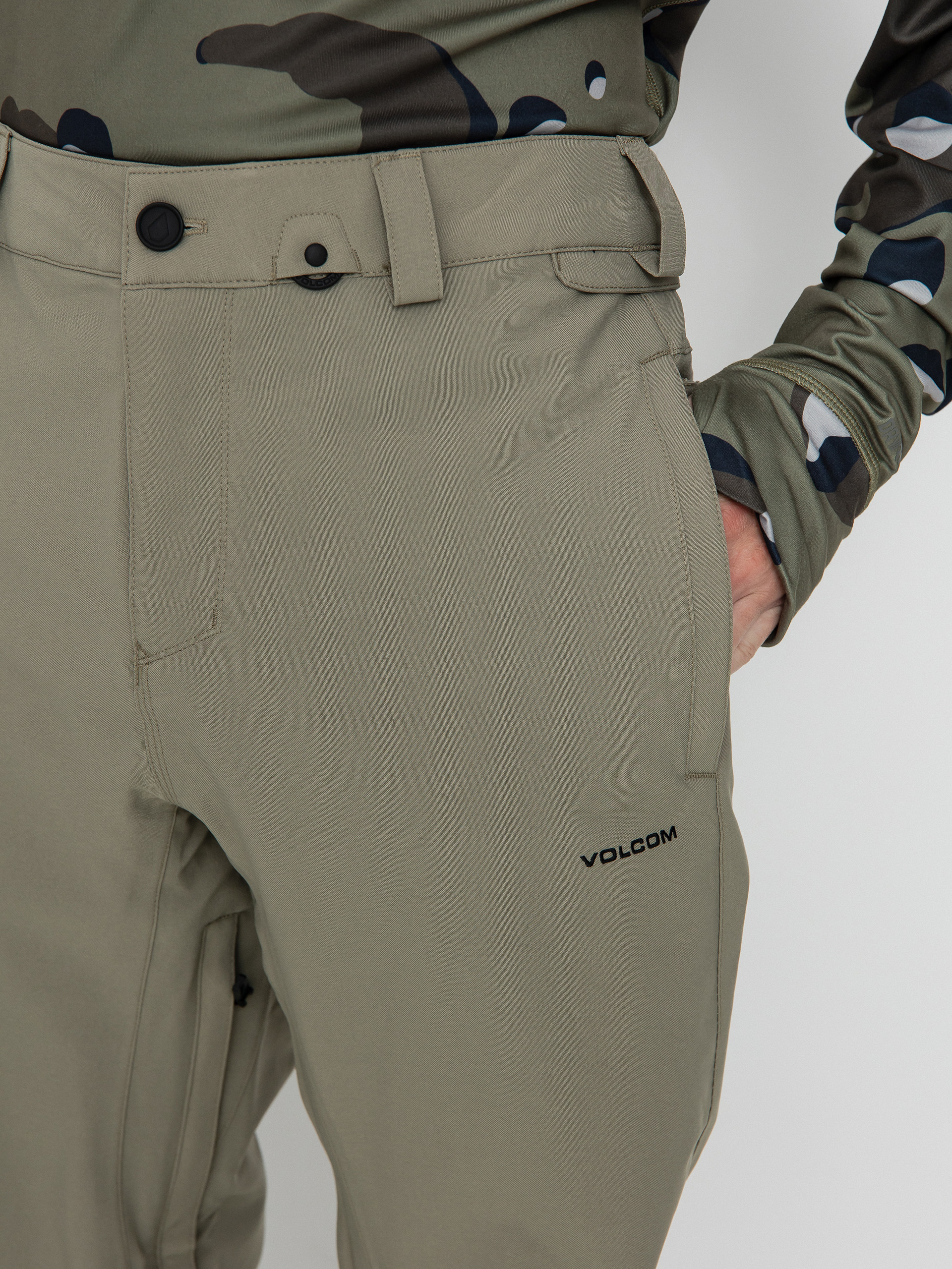 Pánské Snowboardové kalhoty Volcom Freakin Snow Chino (light military)