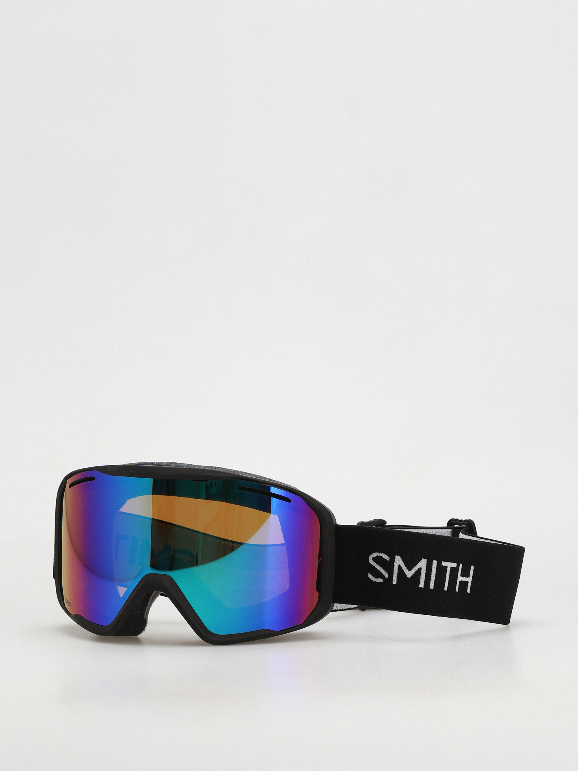 Bru00fdle na snowboard Smith Blazer (black/green sol-x mirror)