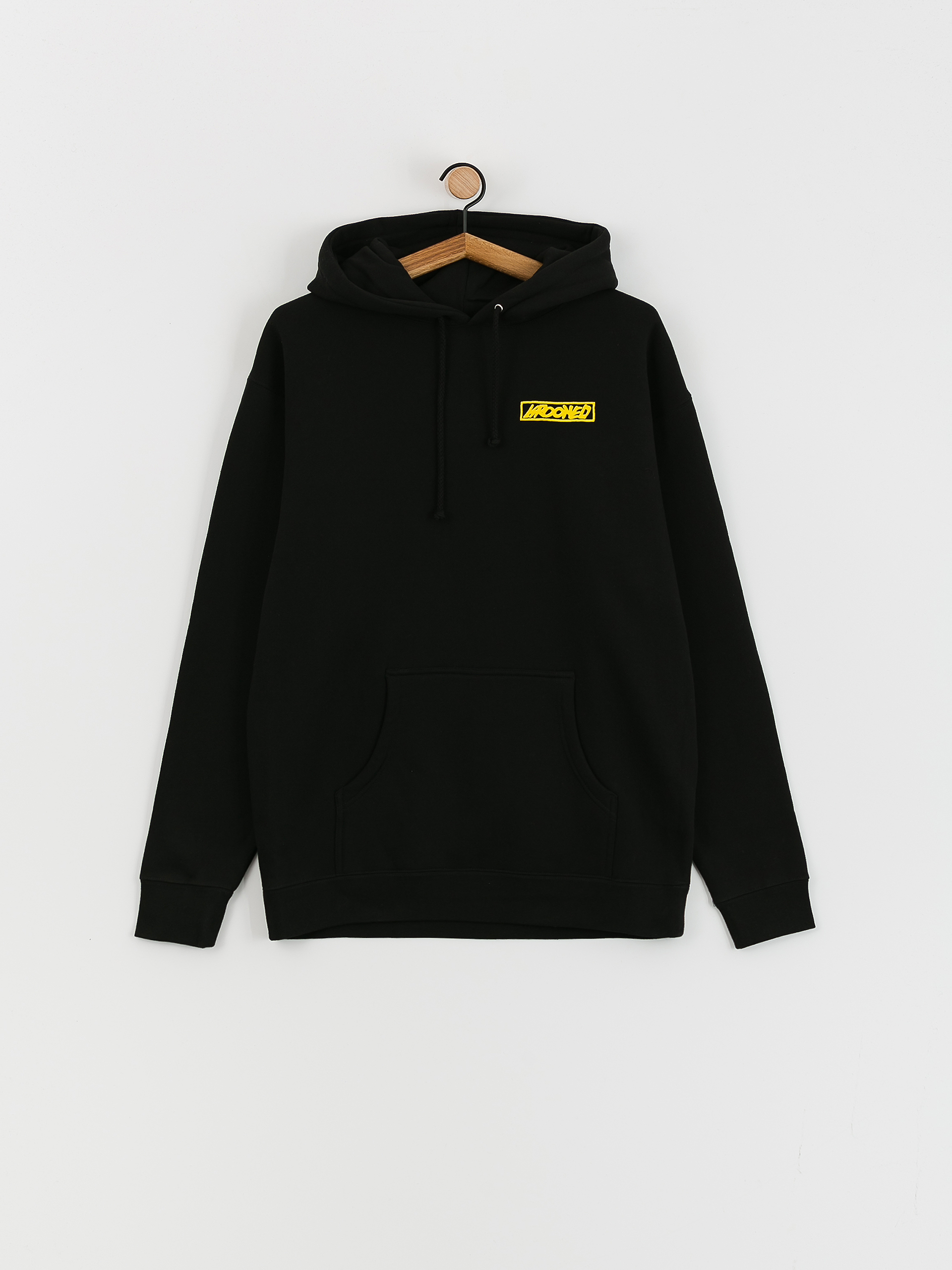 Mikina s kapucí Krooked Moonsmile Raw HD (black/yellow)