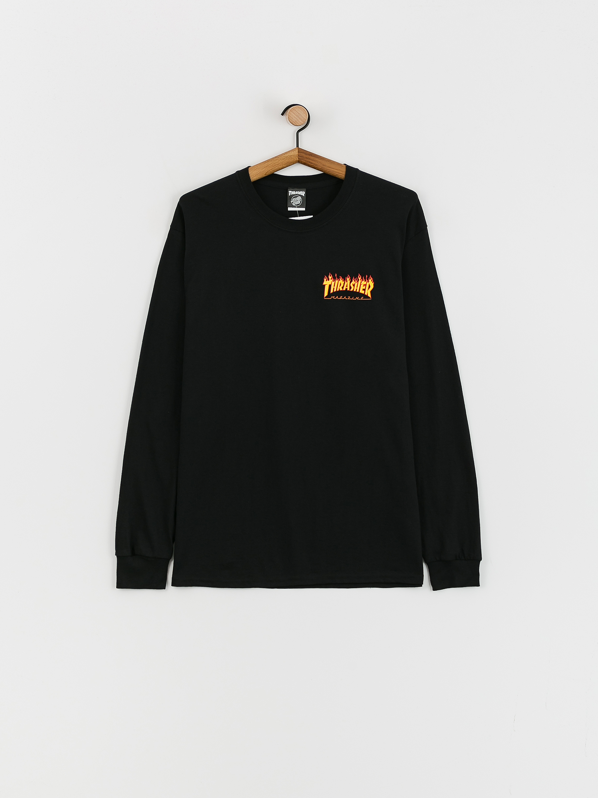 Triko Santa Cruz X Thrasher Flame Dot (black)