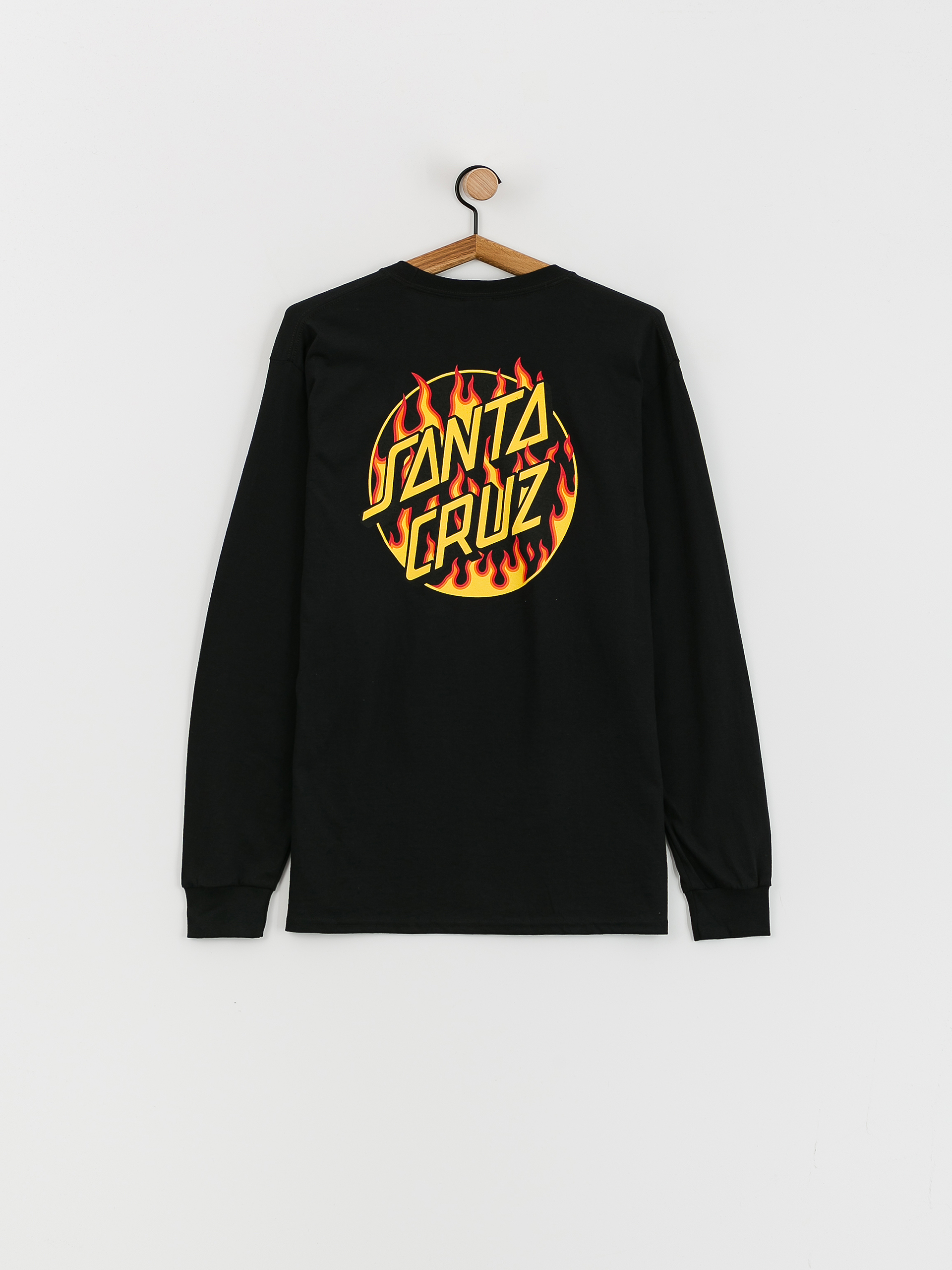 Triko Santa Cruz X Thrasher Flame Dot (black)