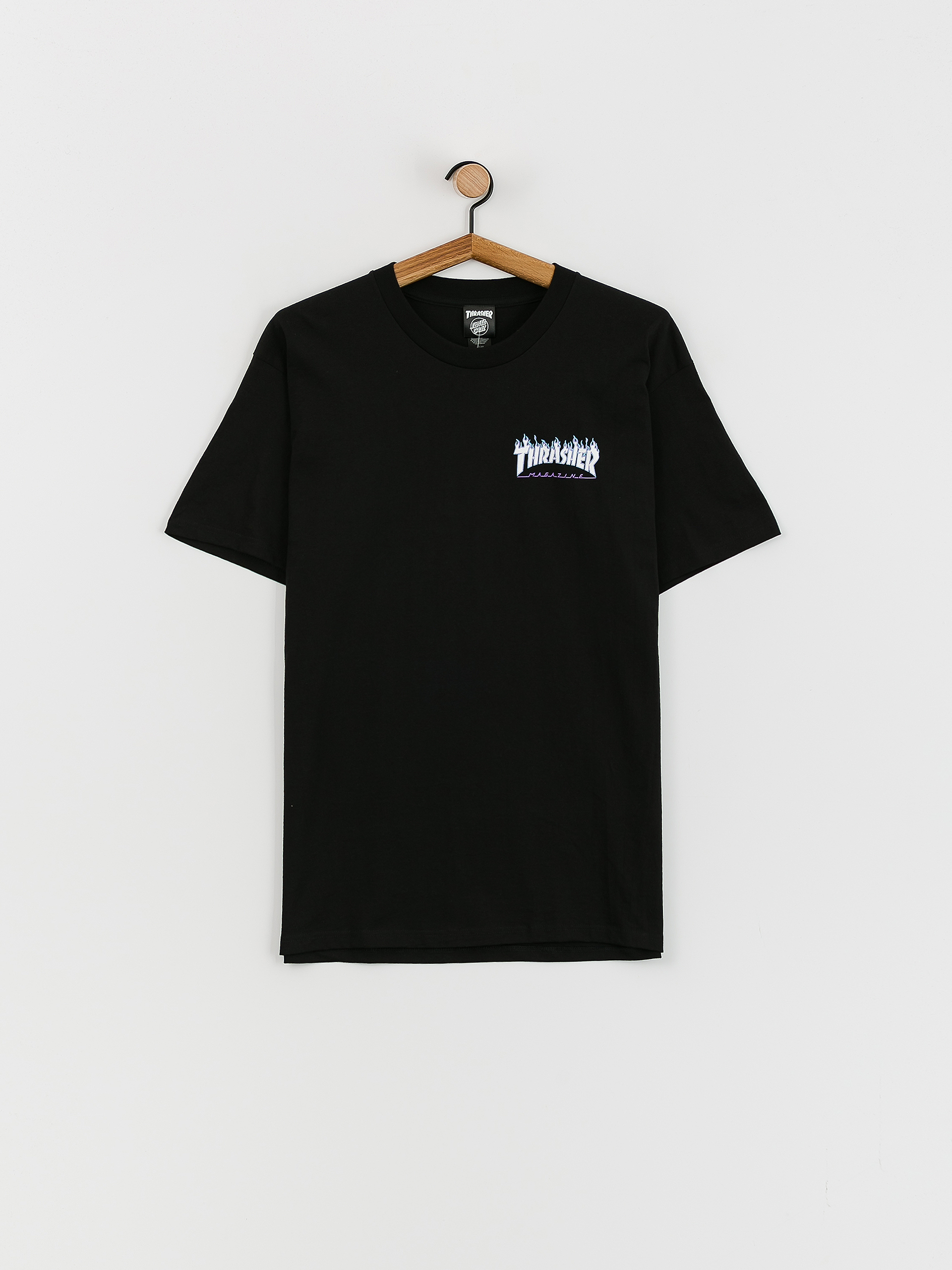 Tričko Santa Cruz X Thrasher Flame Dot (black)