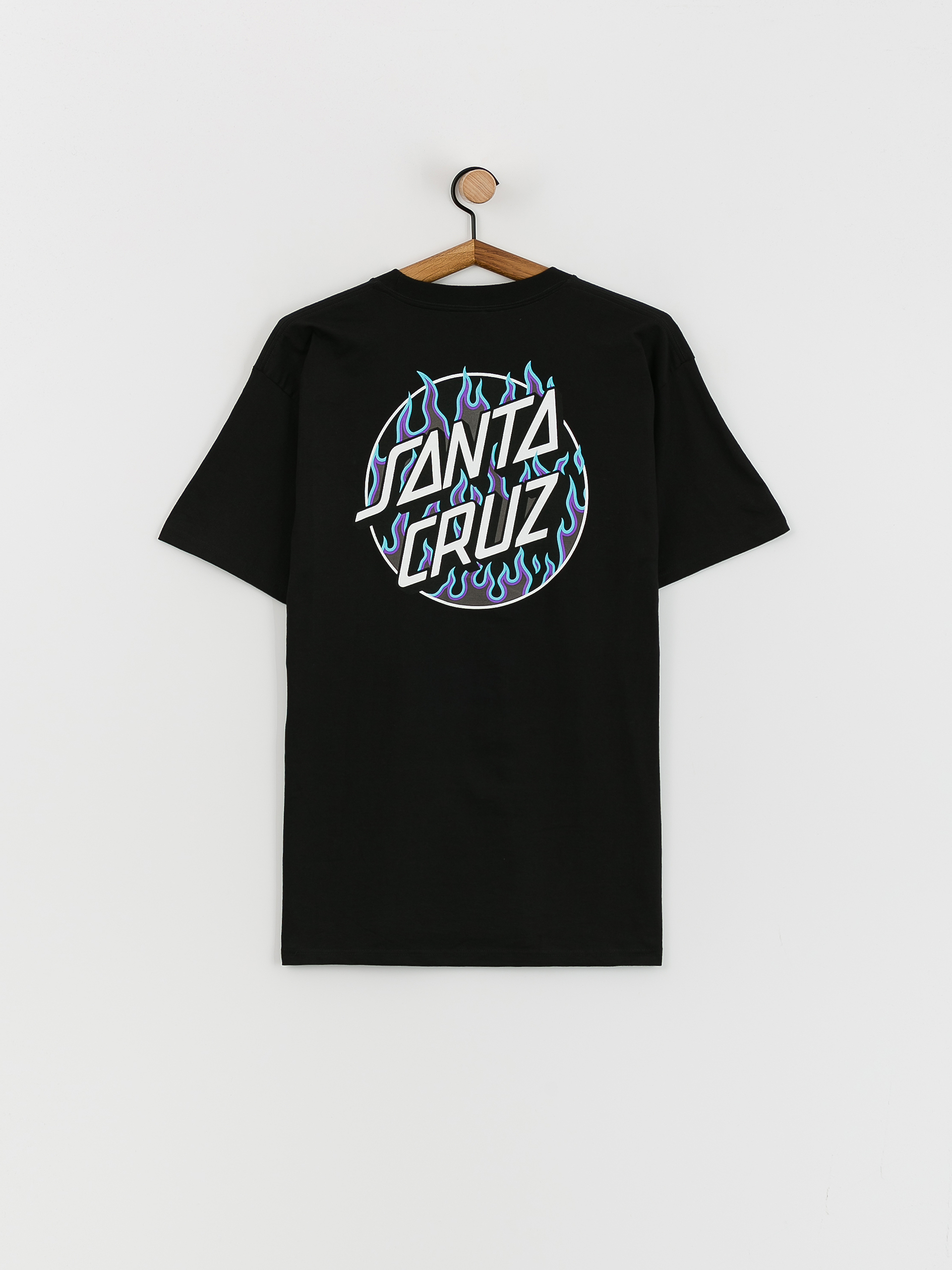 Tričko Santa Cruz X Thrasher Flame Dot (black)