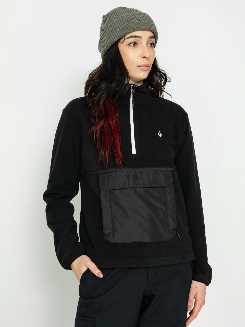 Termomikina Volcom Polar 1/2 Zip Wmn (black)