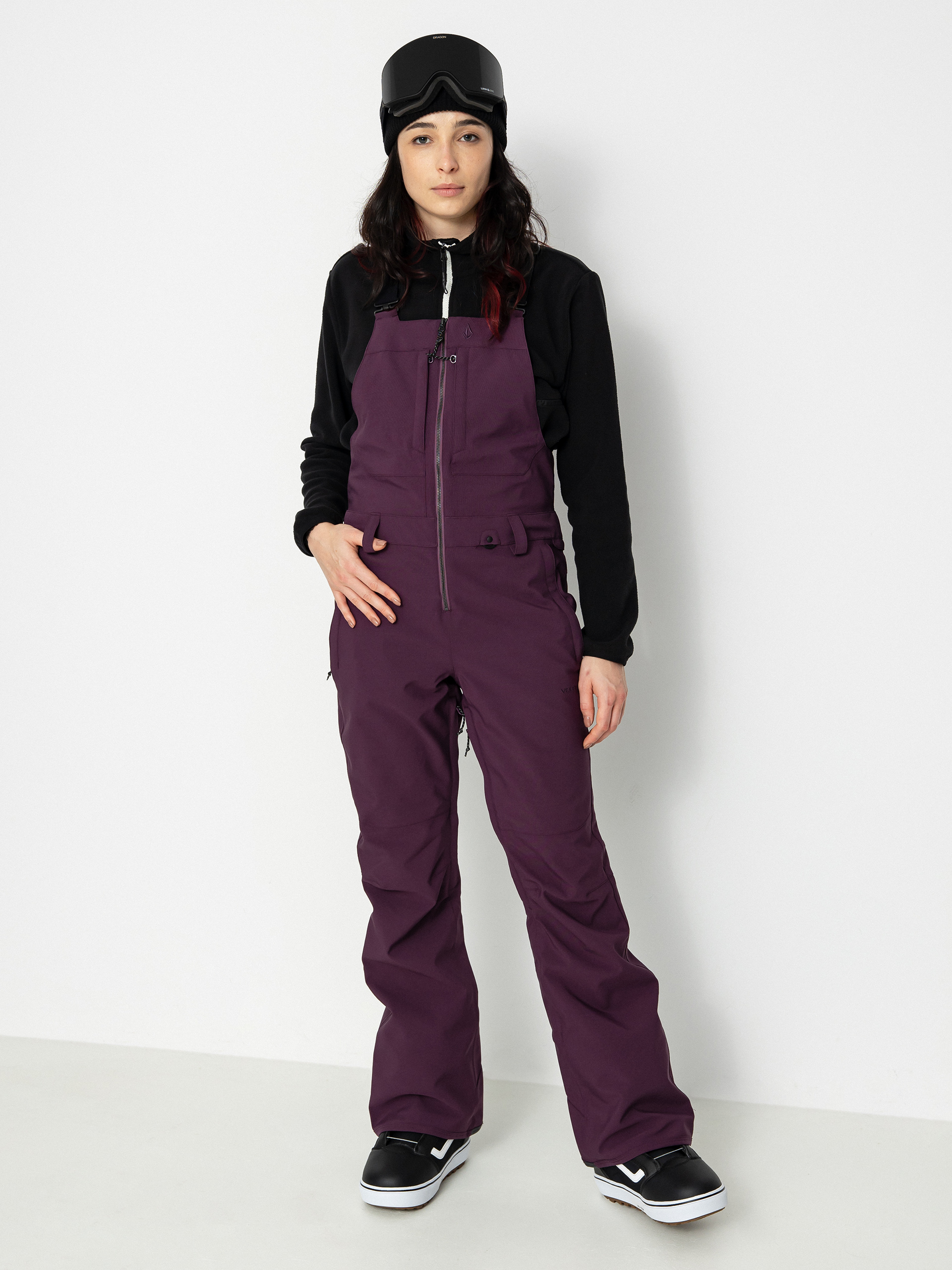 Snowboardové kalhoty Volcom Swift Bib Overall Wmn (blackberry)