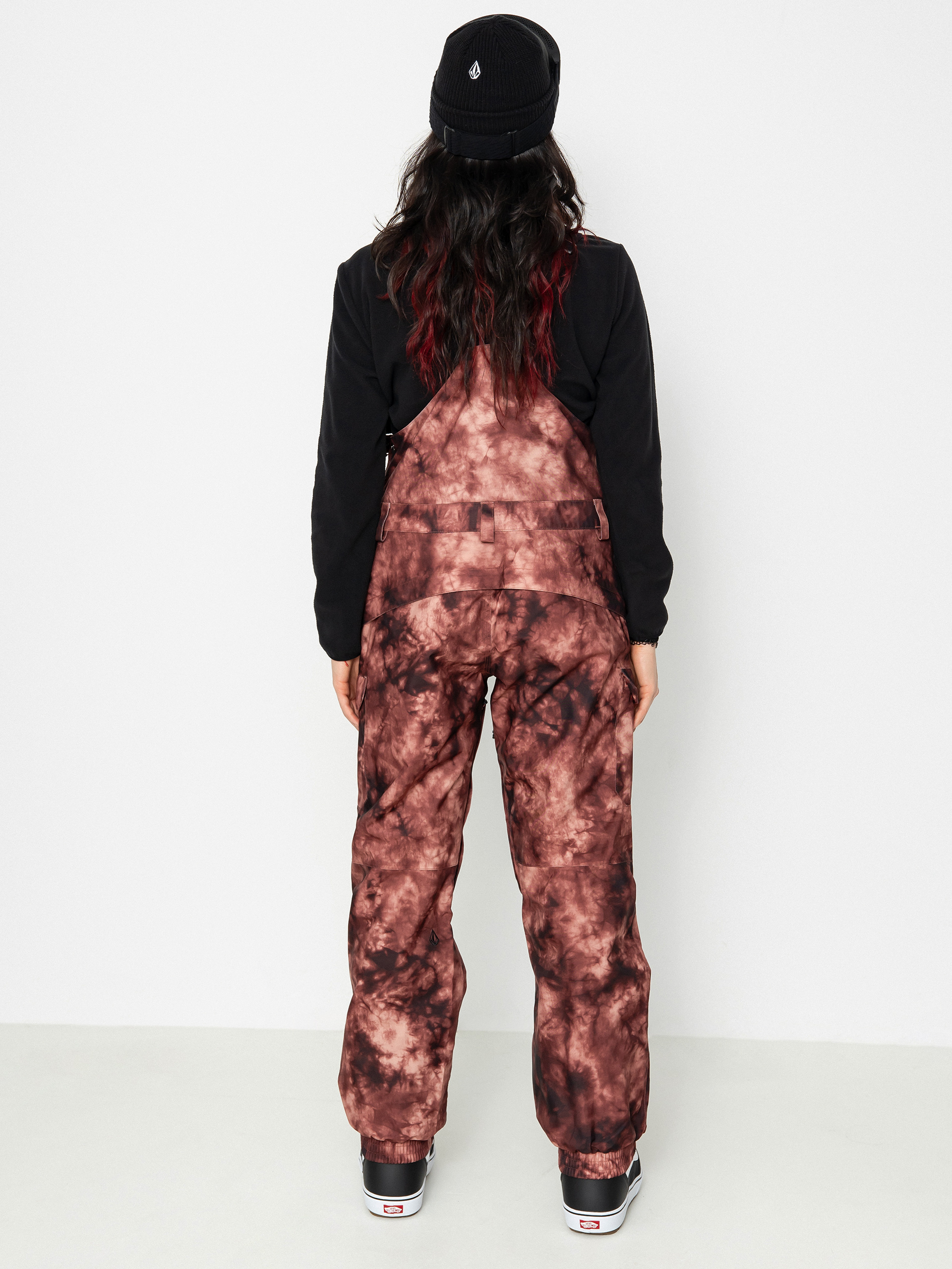 Dámské Snowboardové kalhoty Volcom Creston 3Dstretch Bib Overall (pink salt wash)