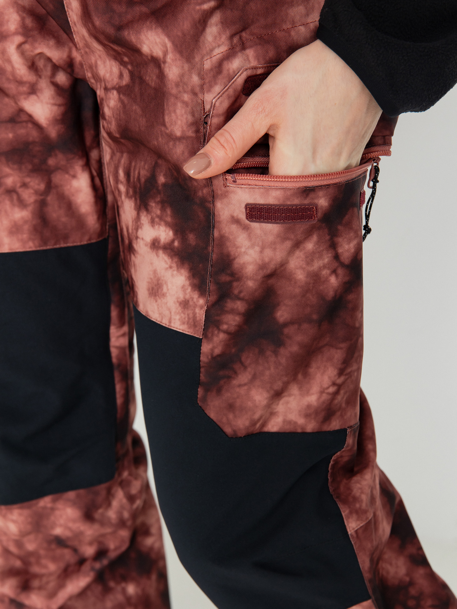 Dámské Snowboardové kalhoty Volcom Creston 3Dstretch Bib Overall (pink salt wash)