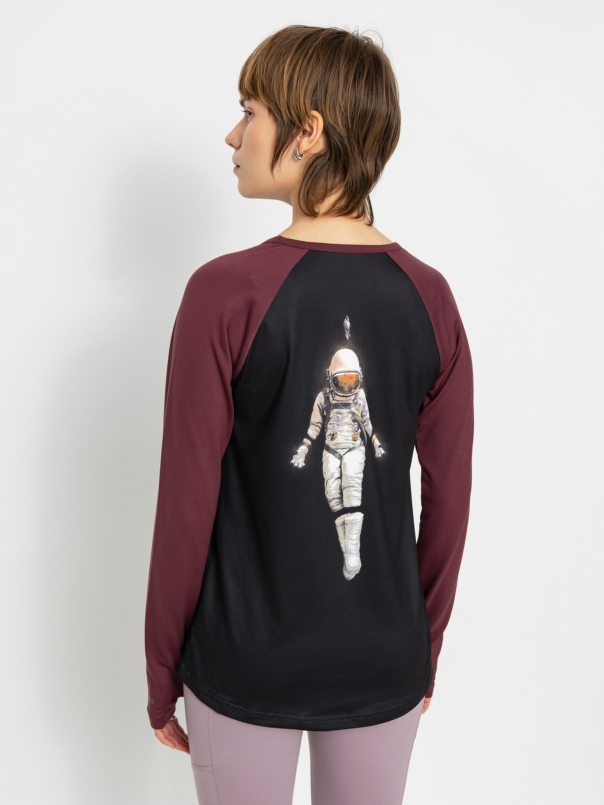 Dámský Triko Burton Roadie Base Layer Tech (true black/almandine)