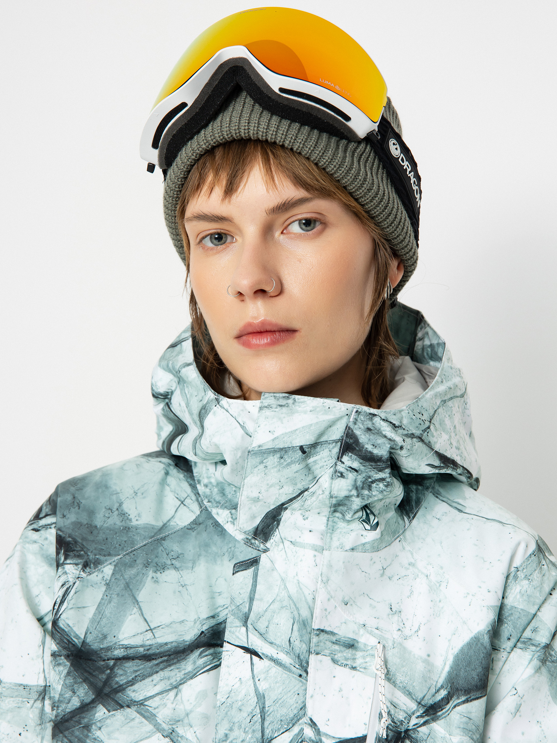 Dámská Snowboardová bunda Volcom V.Co Aris Ins Gore (white ice)