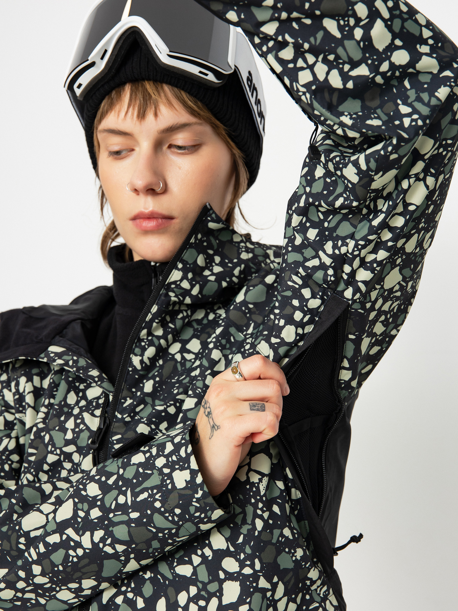 Dámská Snowboardová bunda Burton Lalik (sediment/true black)