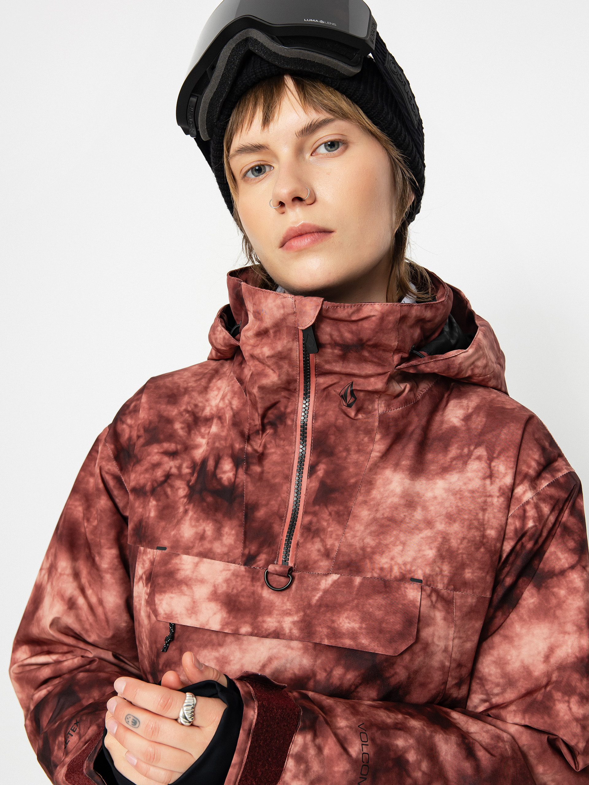 Dámská Snowboardová bunda Volcom Fern Ins Gore Pullover (pink salt wash)