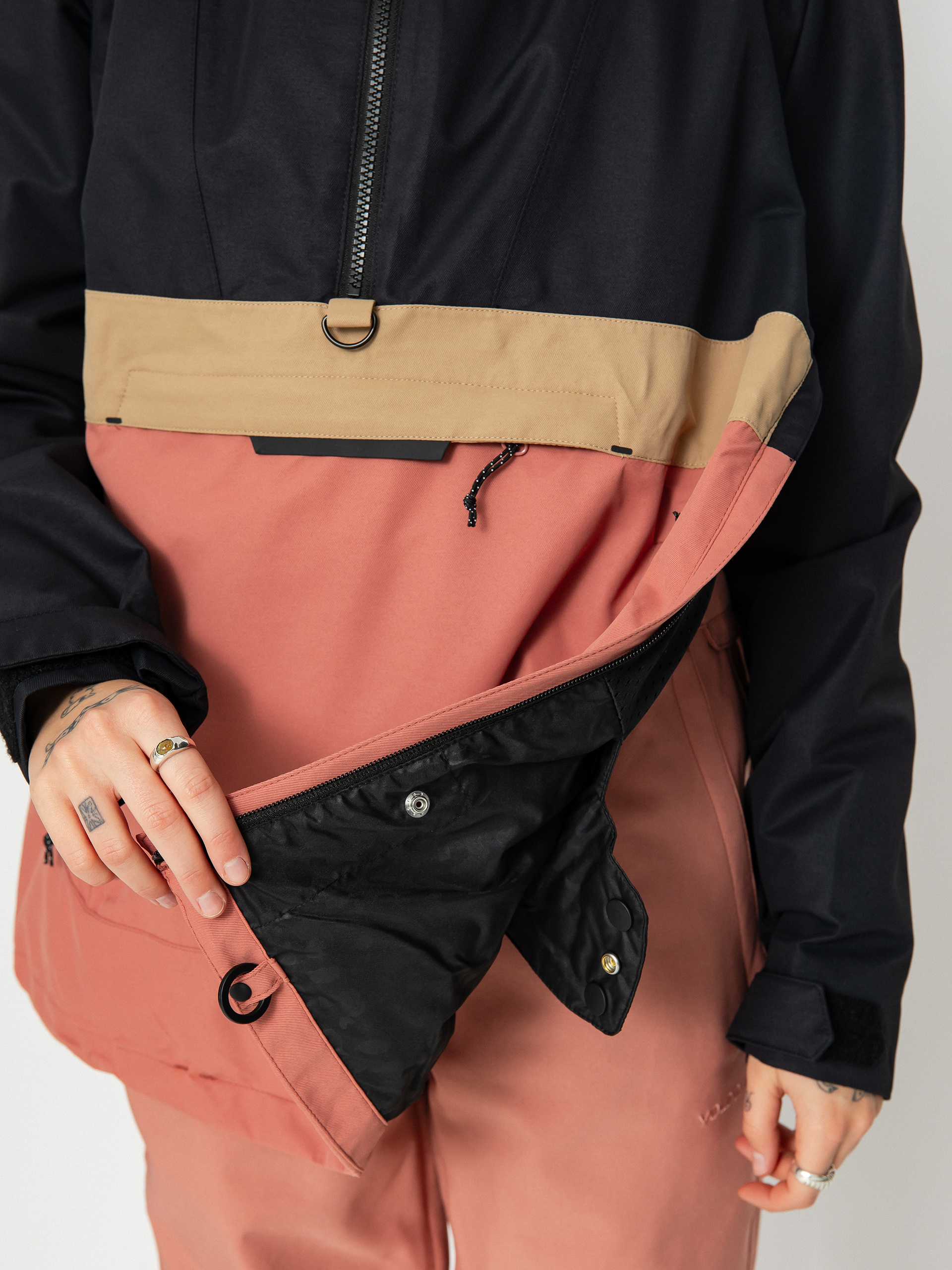 Dámská Snowboardová bunda Volcom Ashfield Pullover (earth pink)