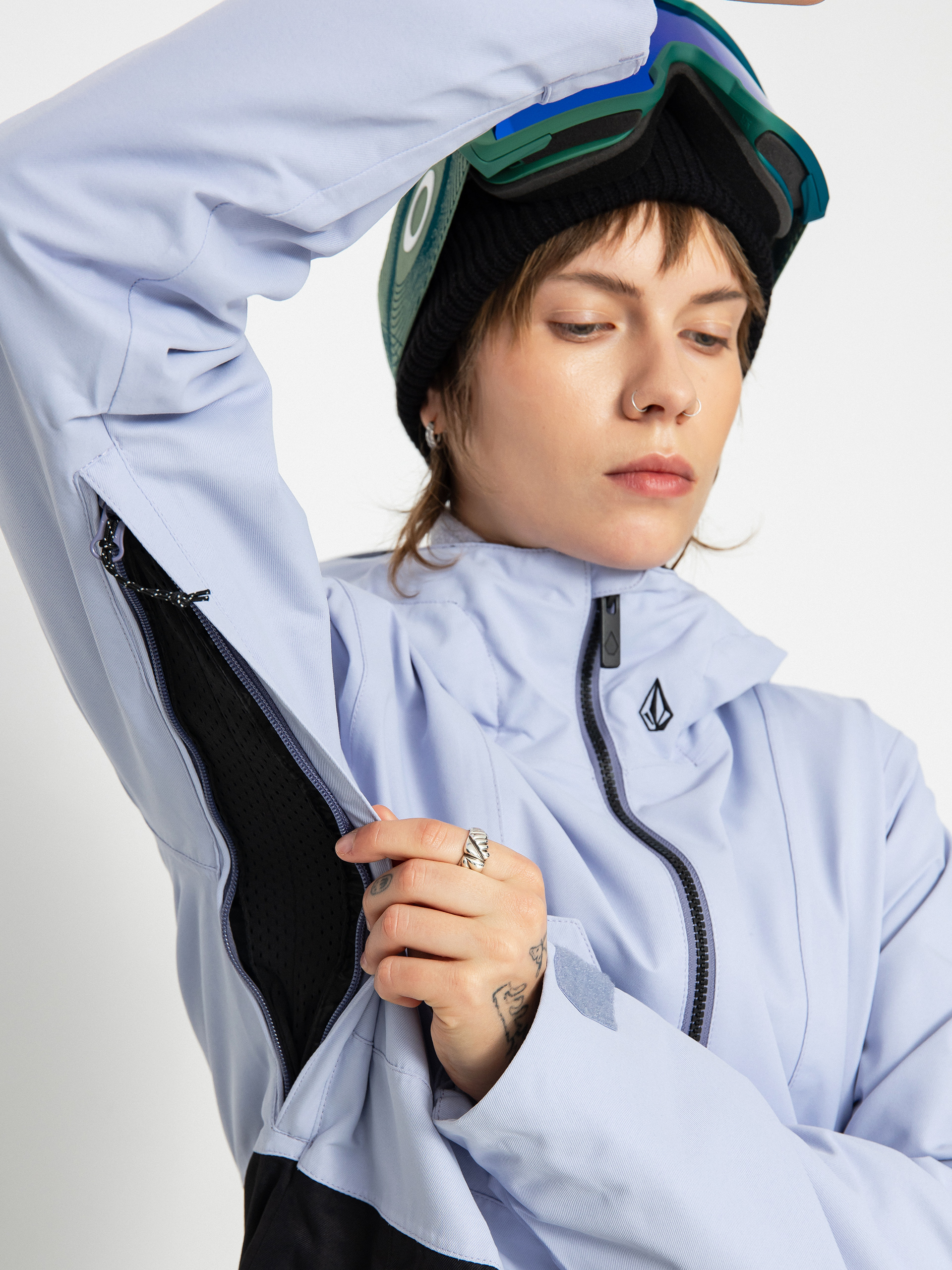 Dámská Snowboardová bunda Volcom Ashfield Pullover (lilac ash)