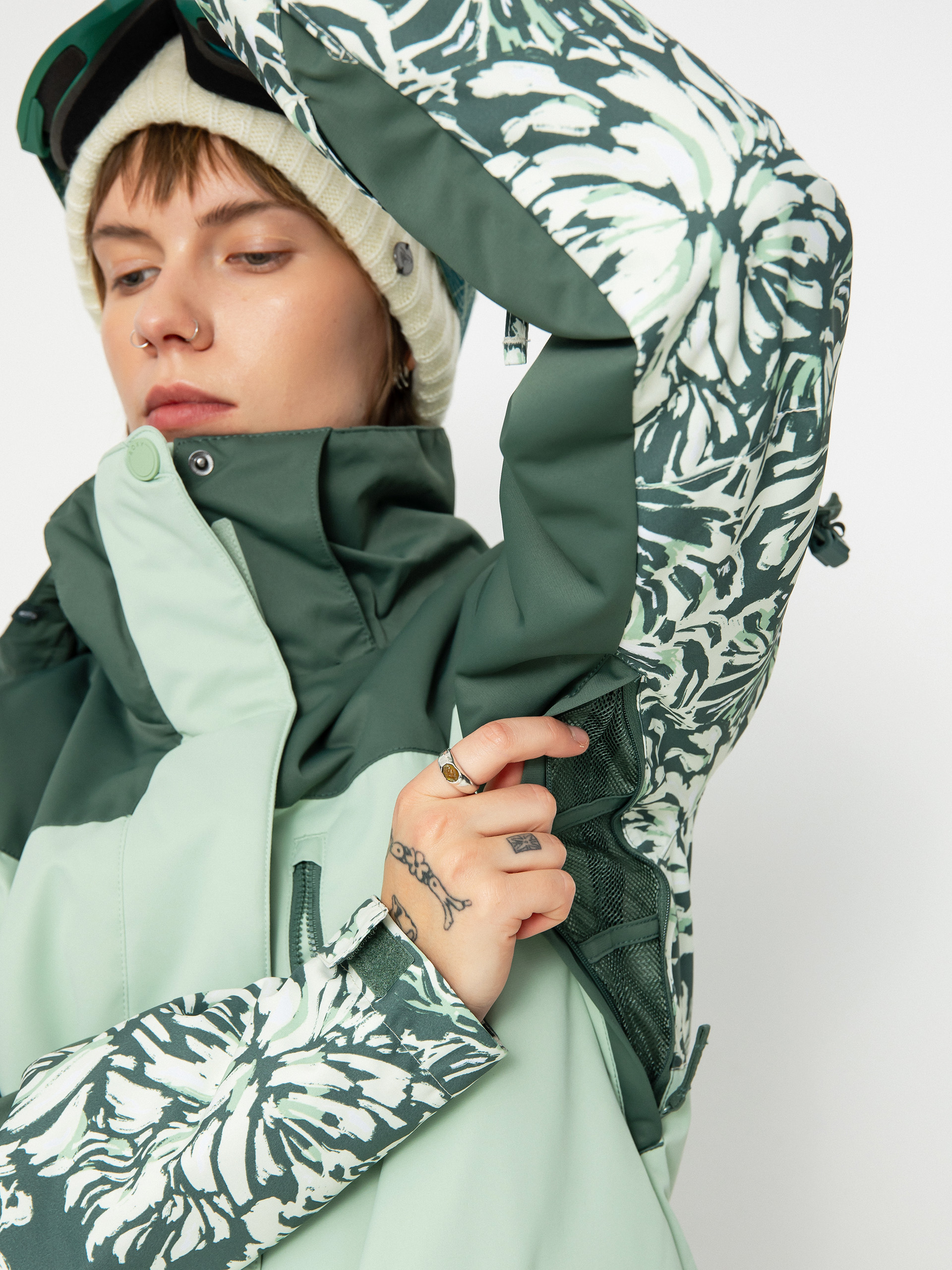 Dámská Snowboardová bunda Roxy Jetty Block (dark forest wild)