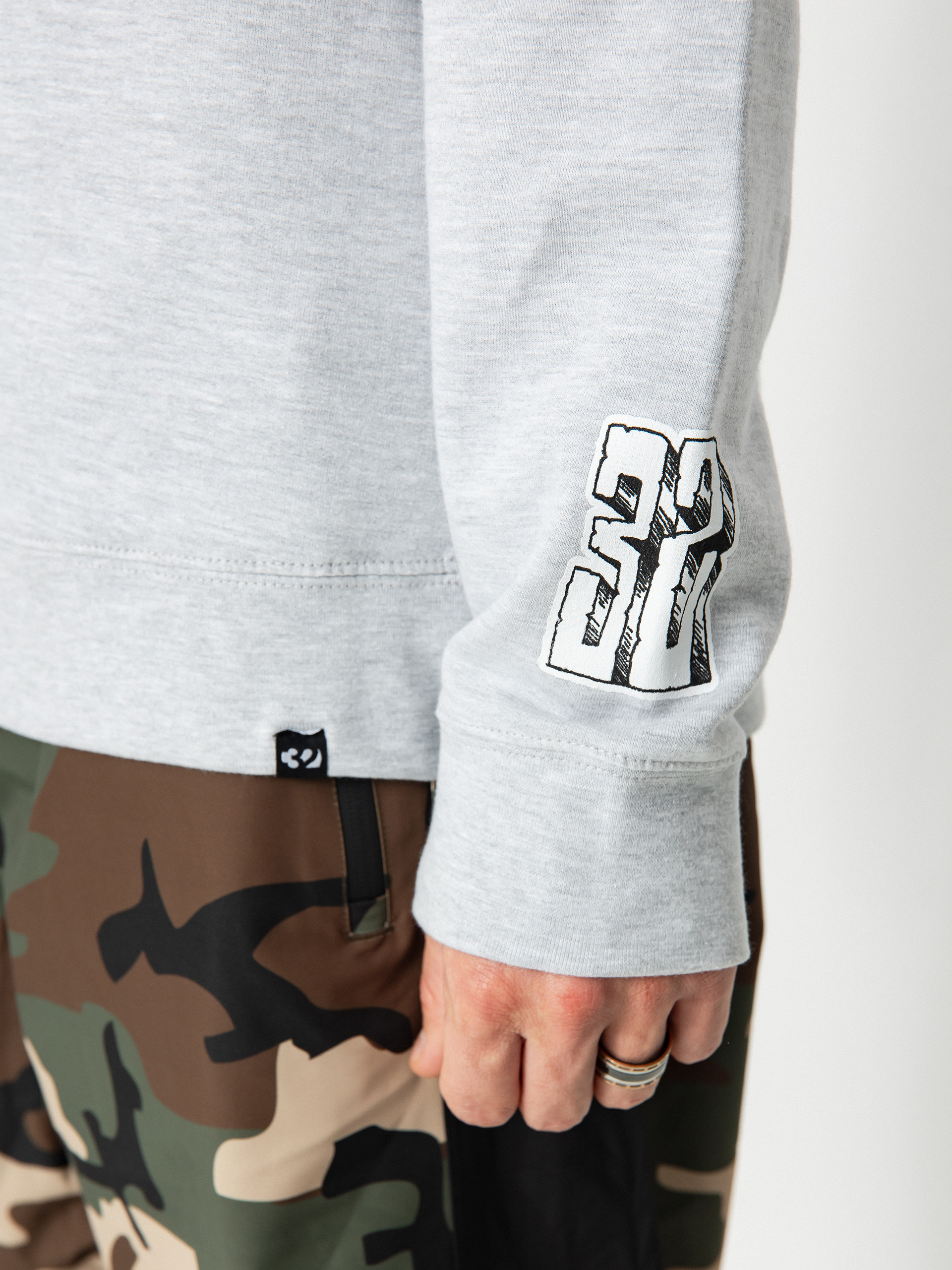 Mikina ThirtyTwo Bonecrusher Crew (grey/heather)