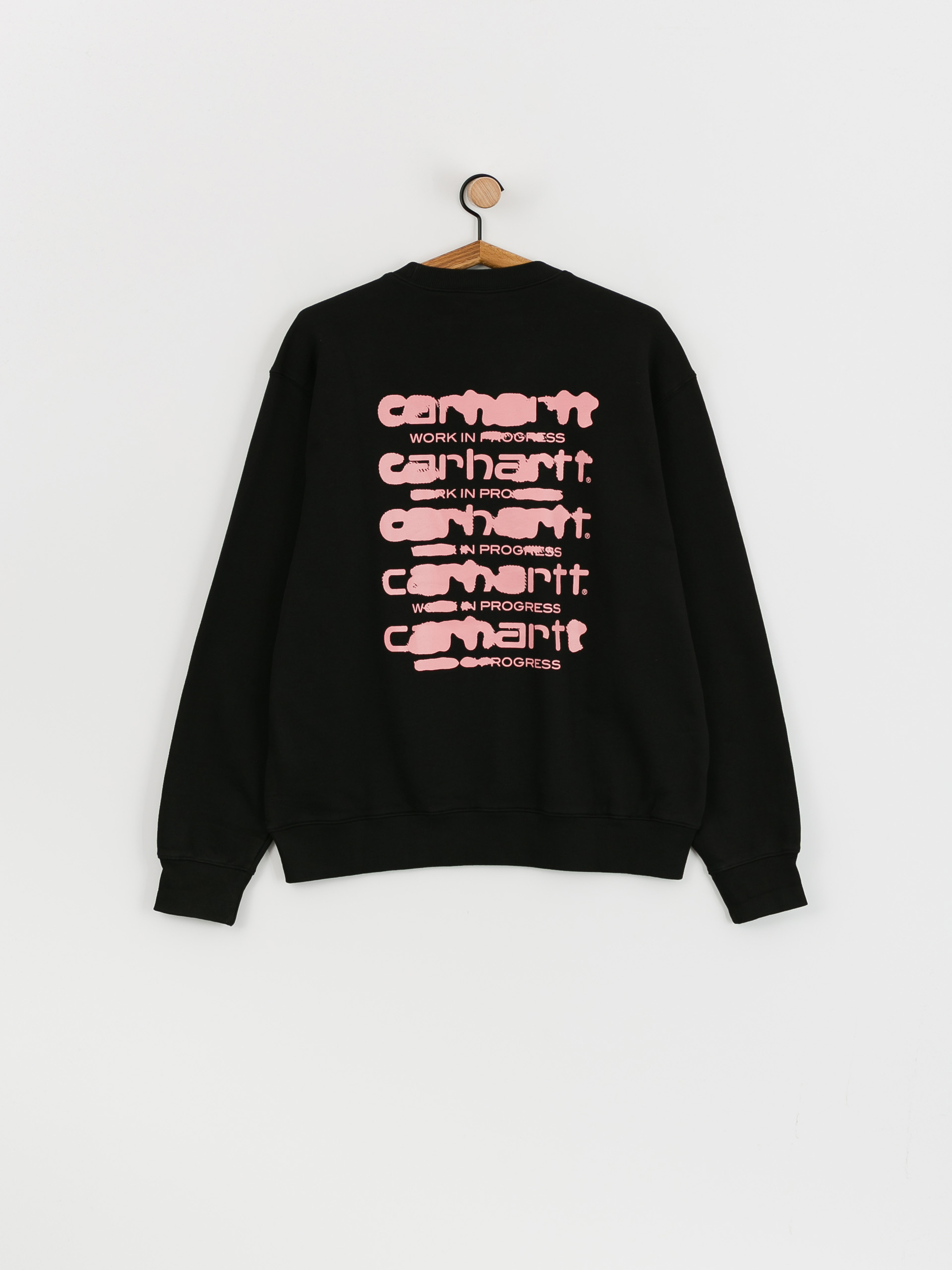 Mikina Carhartt WIP Ink Bleed (black/pink)