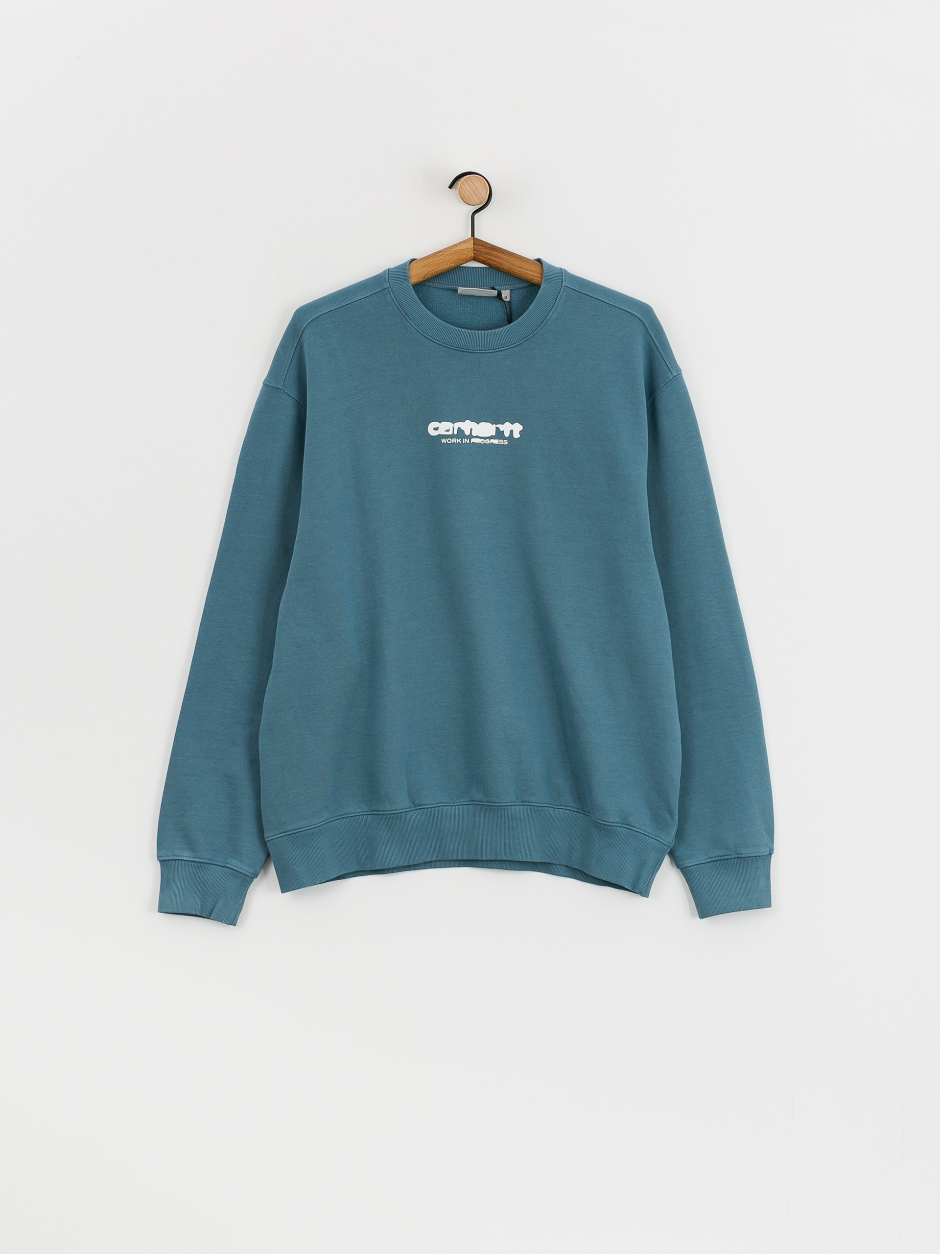 Mikina Carhartt WIP Ink Bleed (vancouver blue/white)