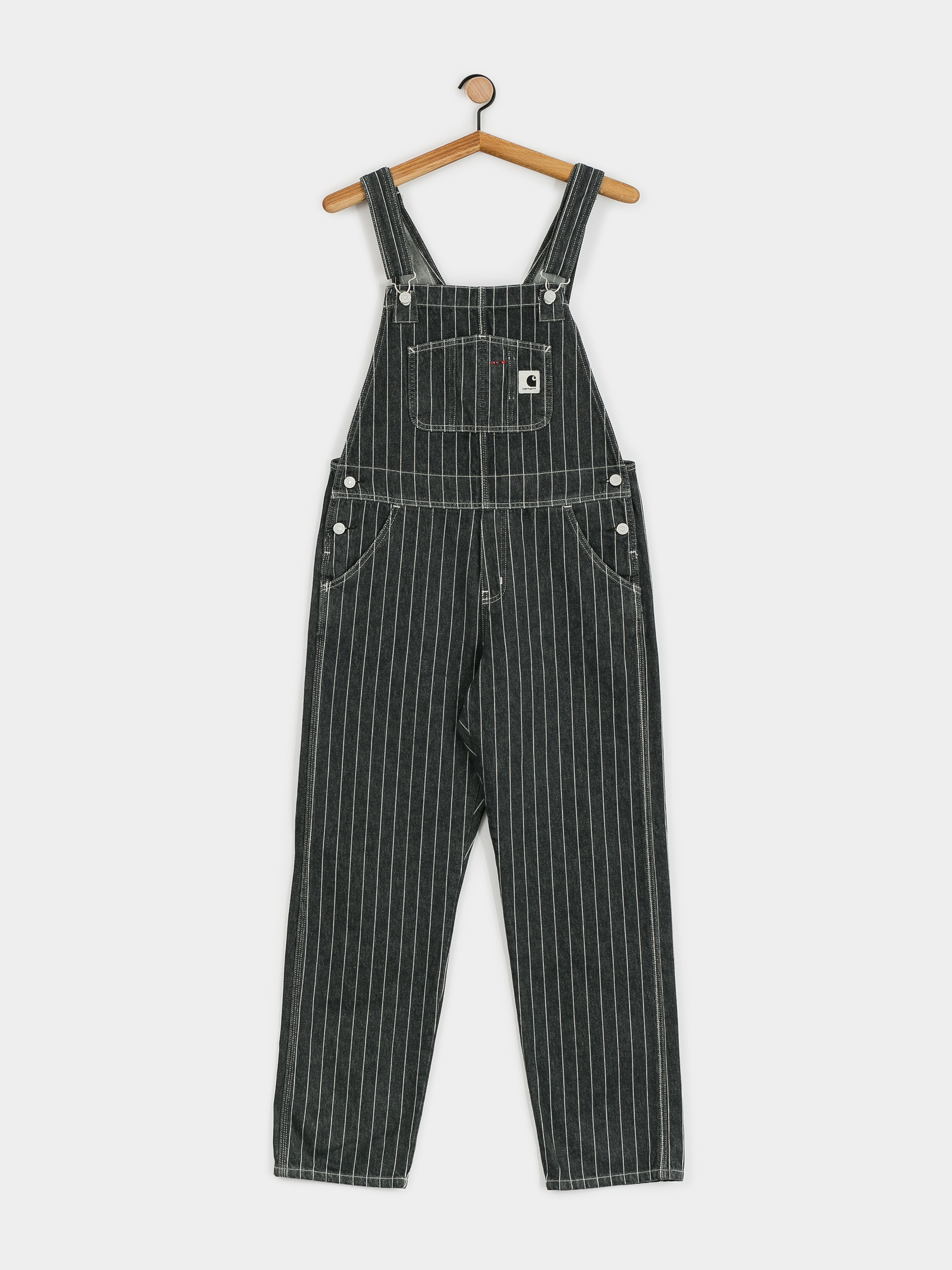 Kalhoty Carhartt WIP Orlean Bib Wmn (orlean stripe/black/white)