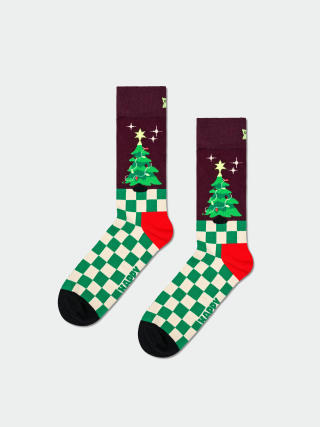 Ponožky Happy Socks Christmas Tree (dark red)