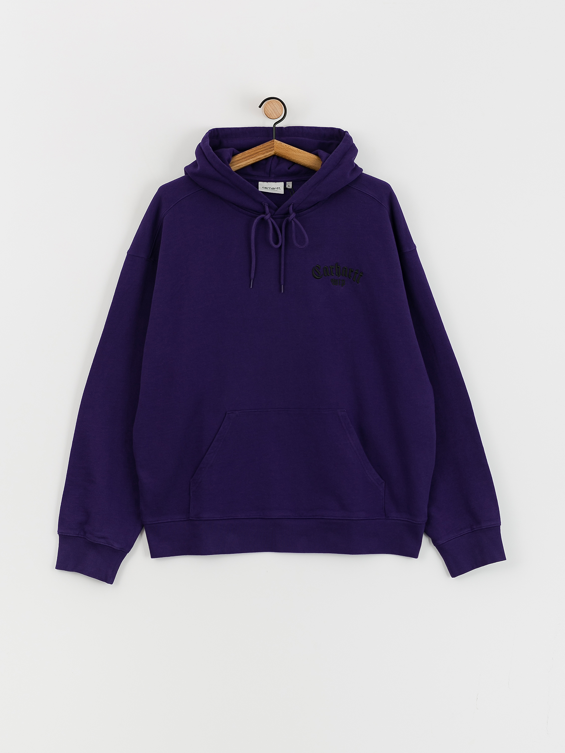Mikina s kapucí Carhartt WIP Onyx Script HD (tyrian/black)
