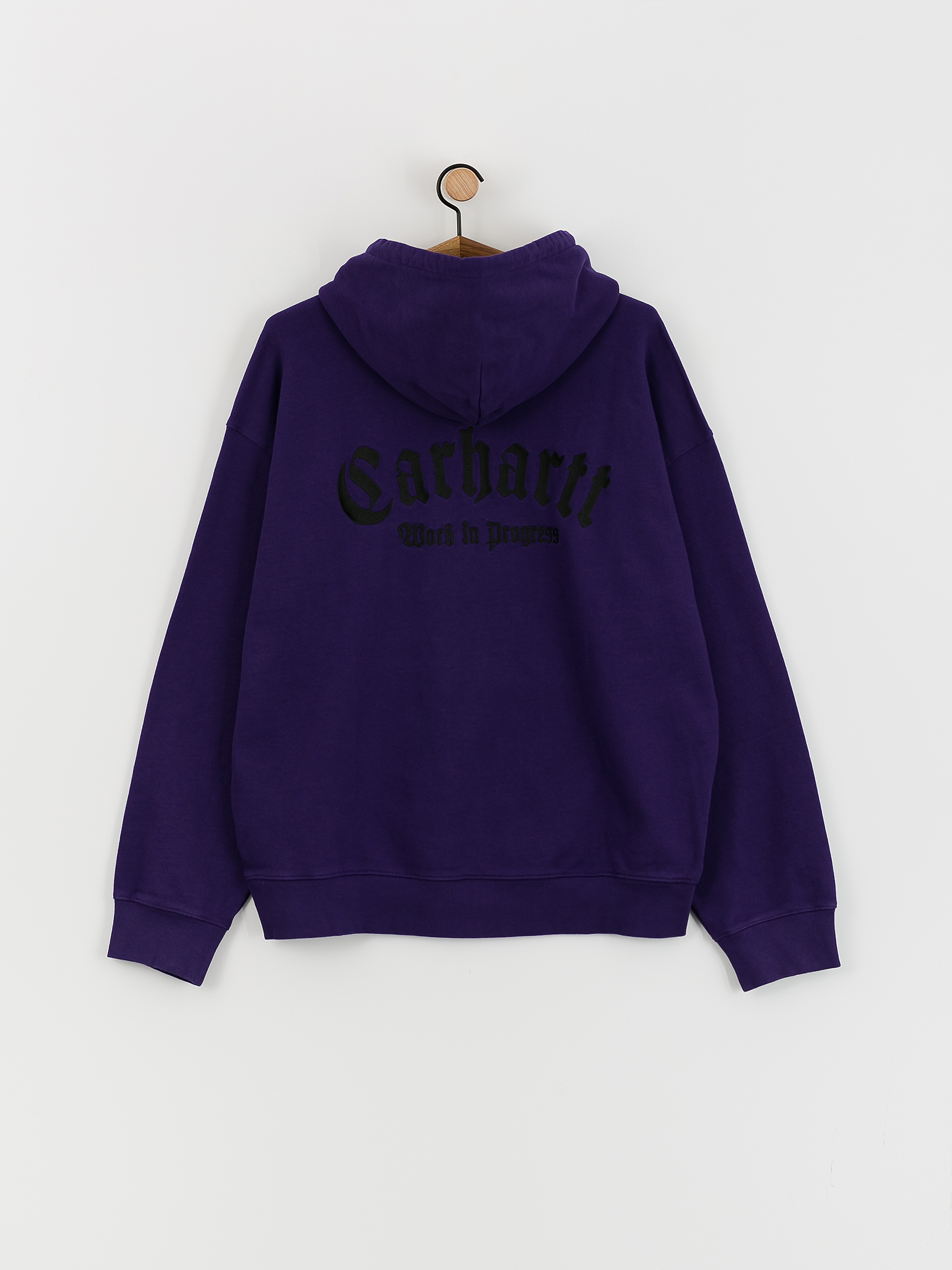 Mikina s kapucí Carhartt WIP Onyx Script HD (tyrian/black)
