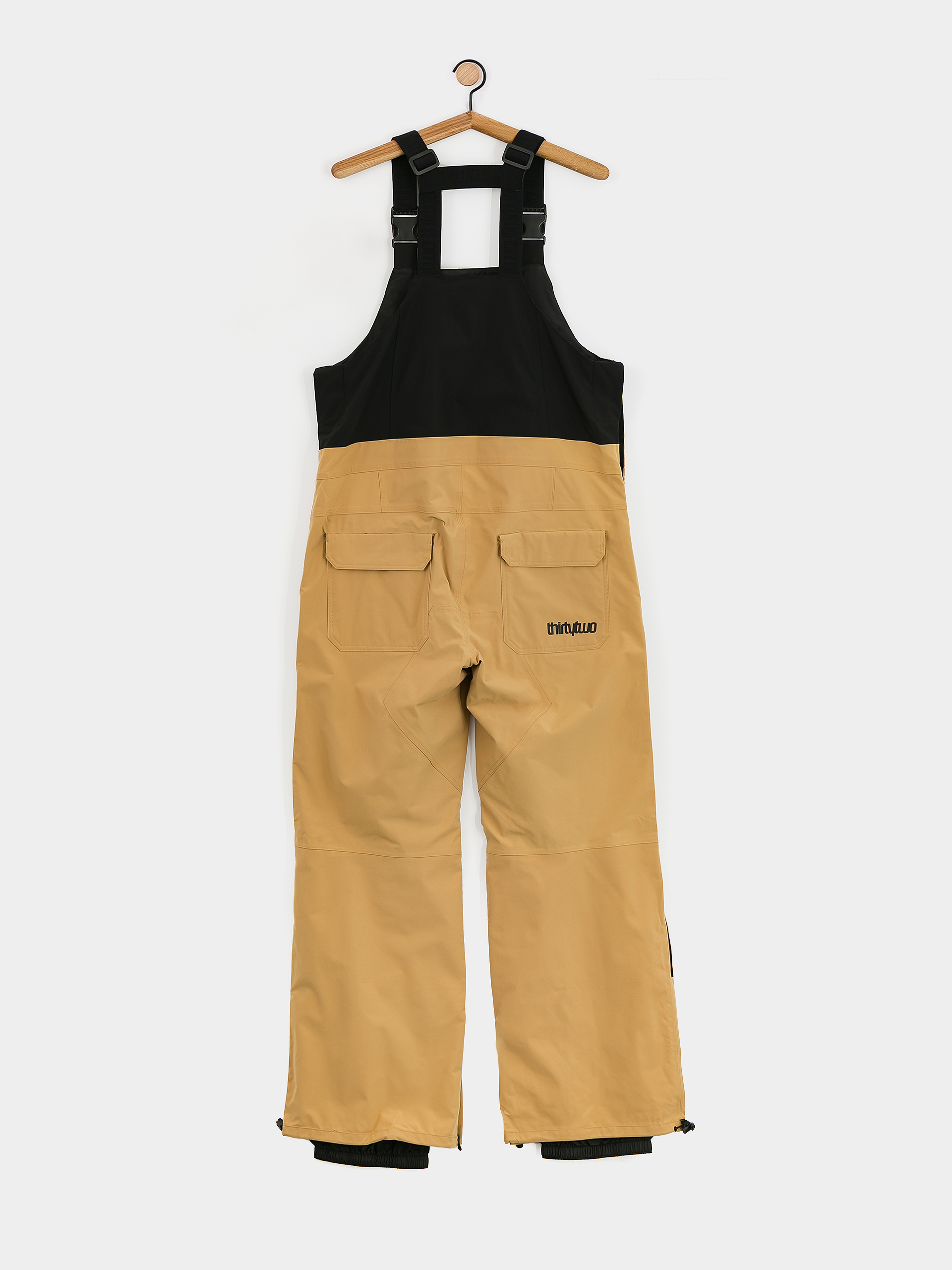 Pánské Snowboardové kalhoty ThirtyTwo Basement Bib (black/tan)