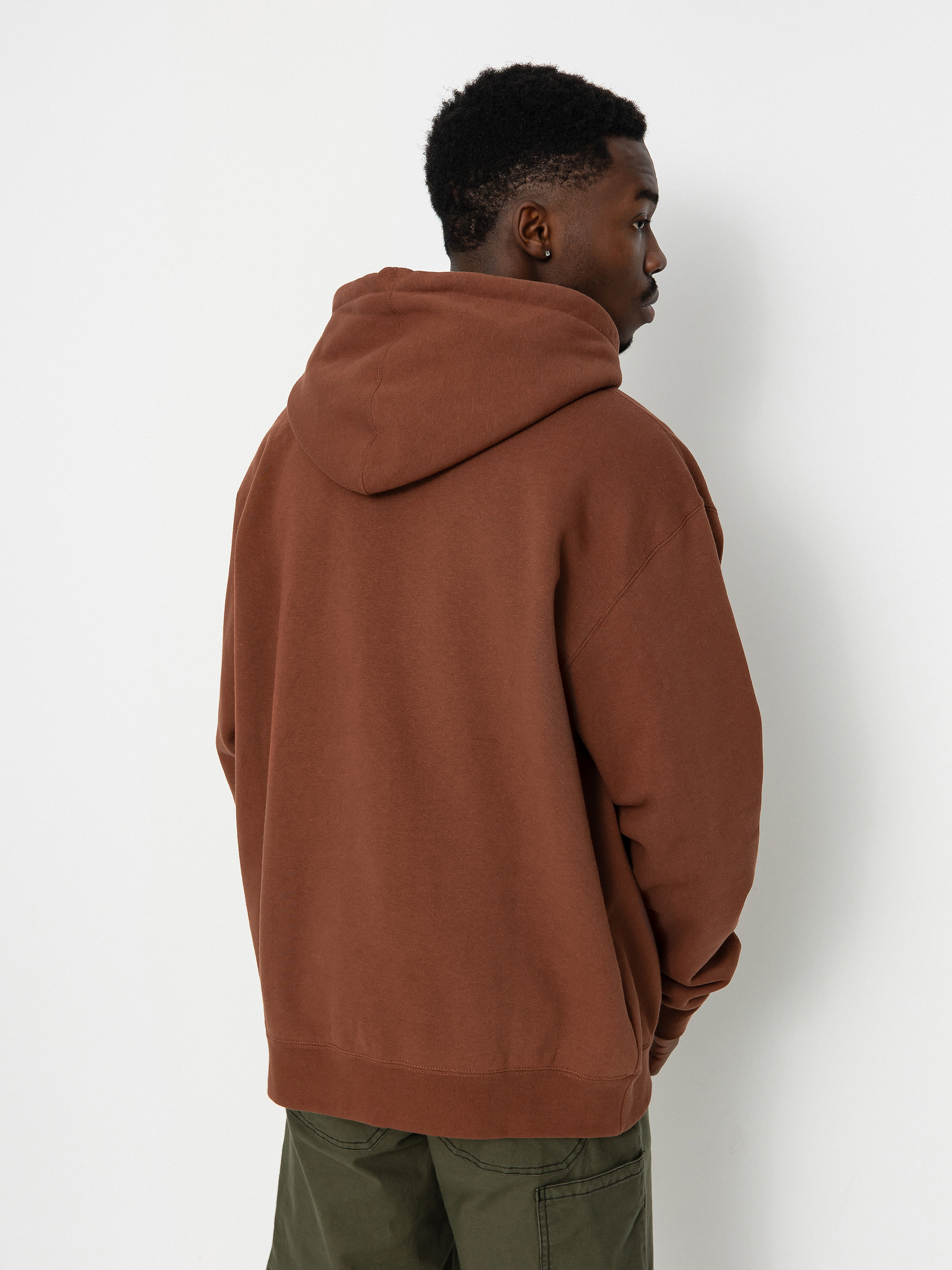 Mikina s kapucí OBEY Lowercase HD (sepia)