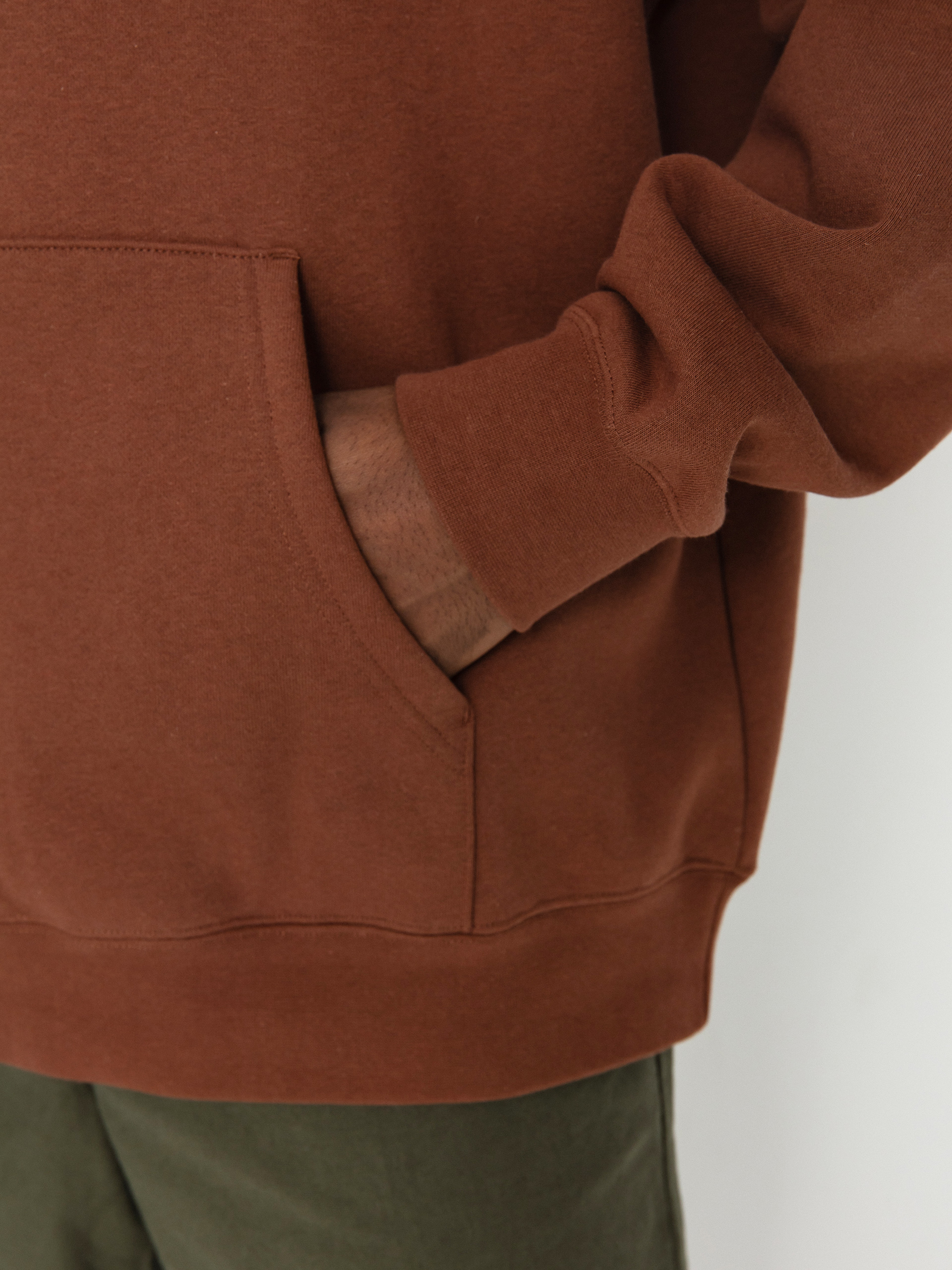 Mikina s kapucí OBEY Lowercase HD (sepia)