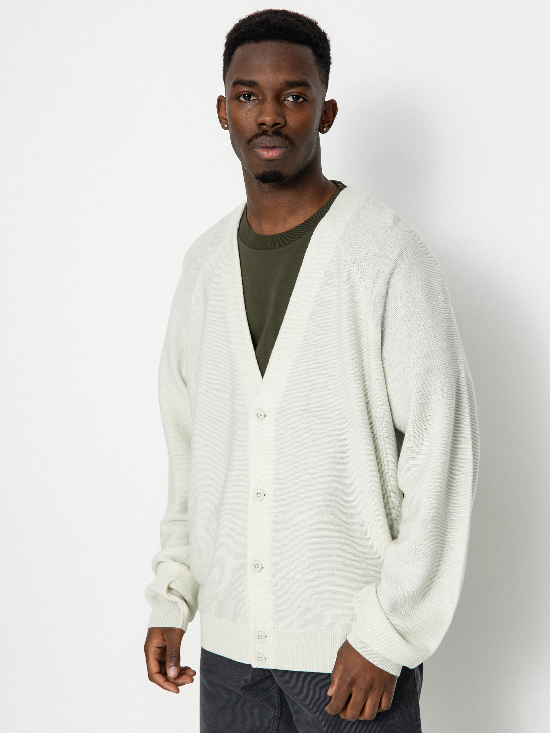 Svetr Nike SB Cardigan (light bone/white)