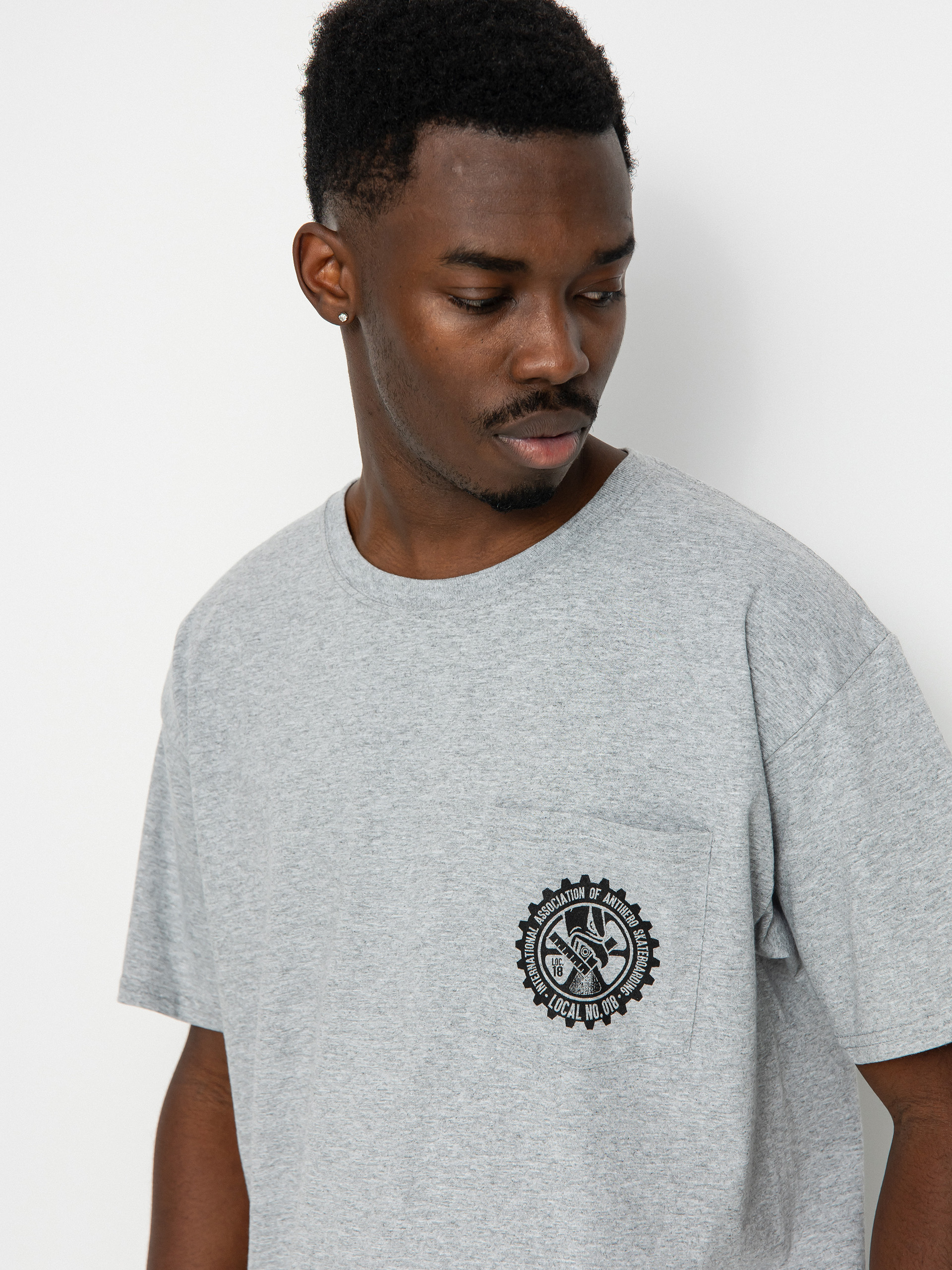 Tričko Antihero Pkt Union 18 Eag (heather grey)