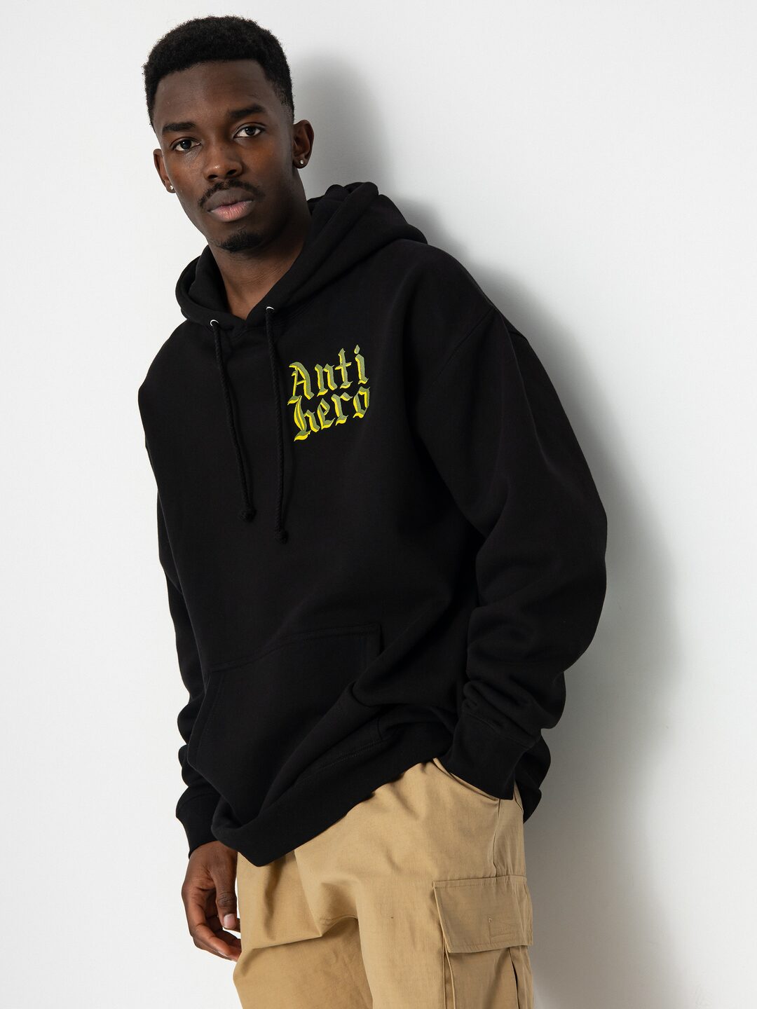 Mikina s kapucí Antihero Trmnl Vlcty HD (black/olive/yellow)