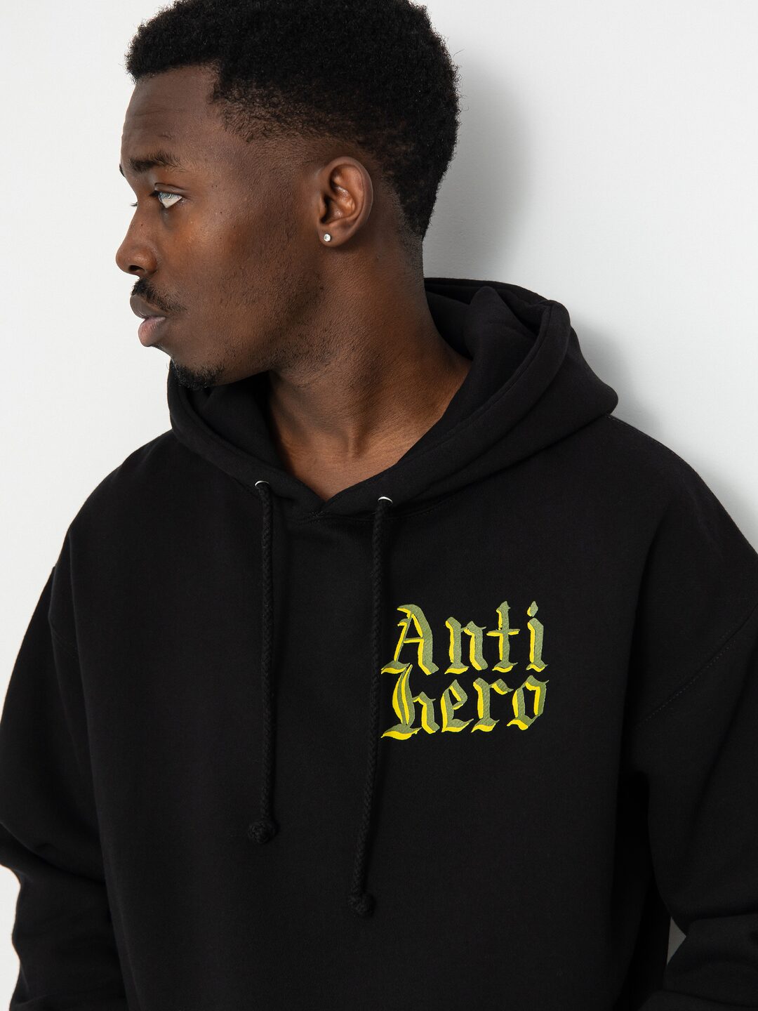 Mikina s kapucí Antihero Trmnl Vlcty HD (black/olive/yellow)