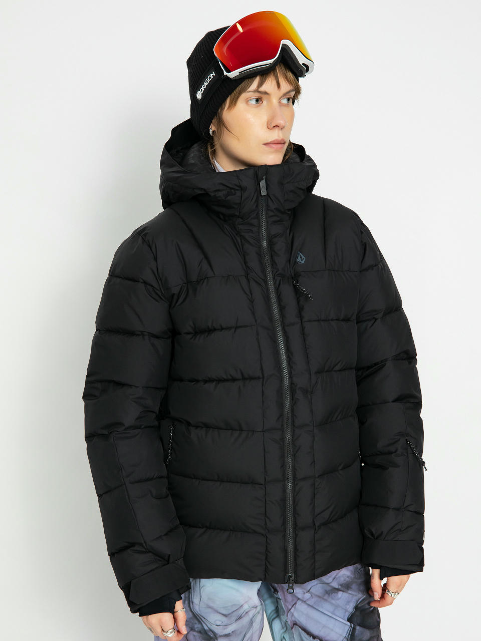 Dámská Snowboardová bunda Volcom Puffleup (black)