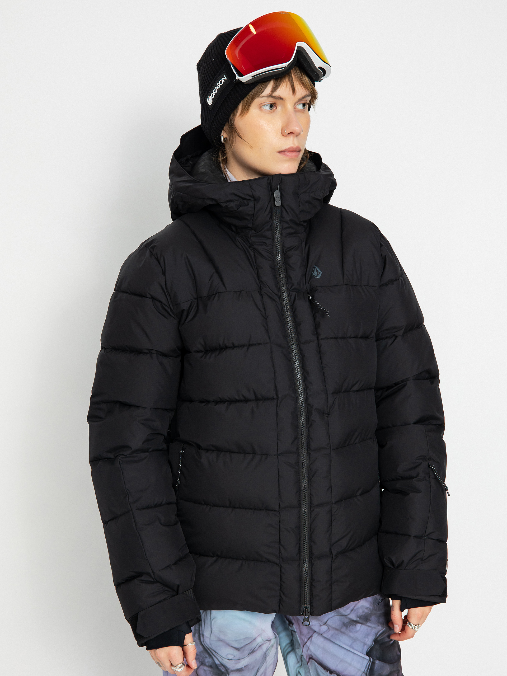 Snowboardovu00e1 bunda Volcom Puffleup Wmn (black)