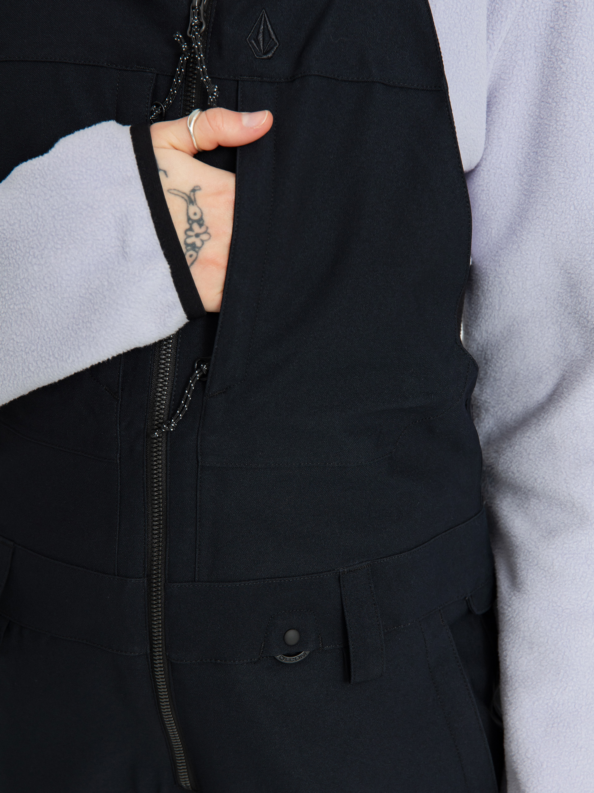 Dámské Snowboardové kalhoty Volcom Swift Bib Overall (black)