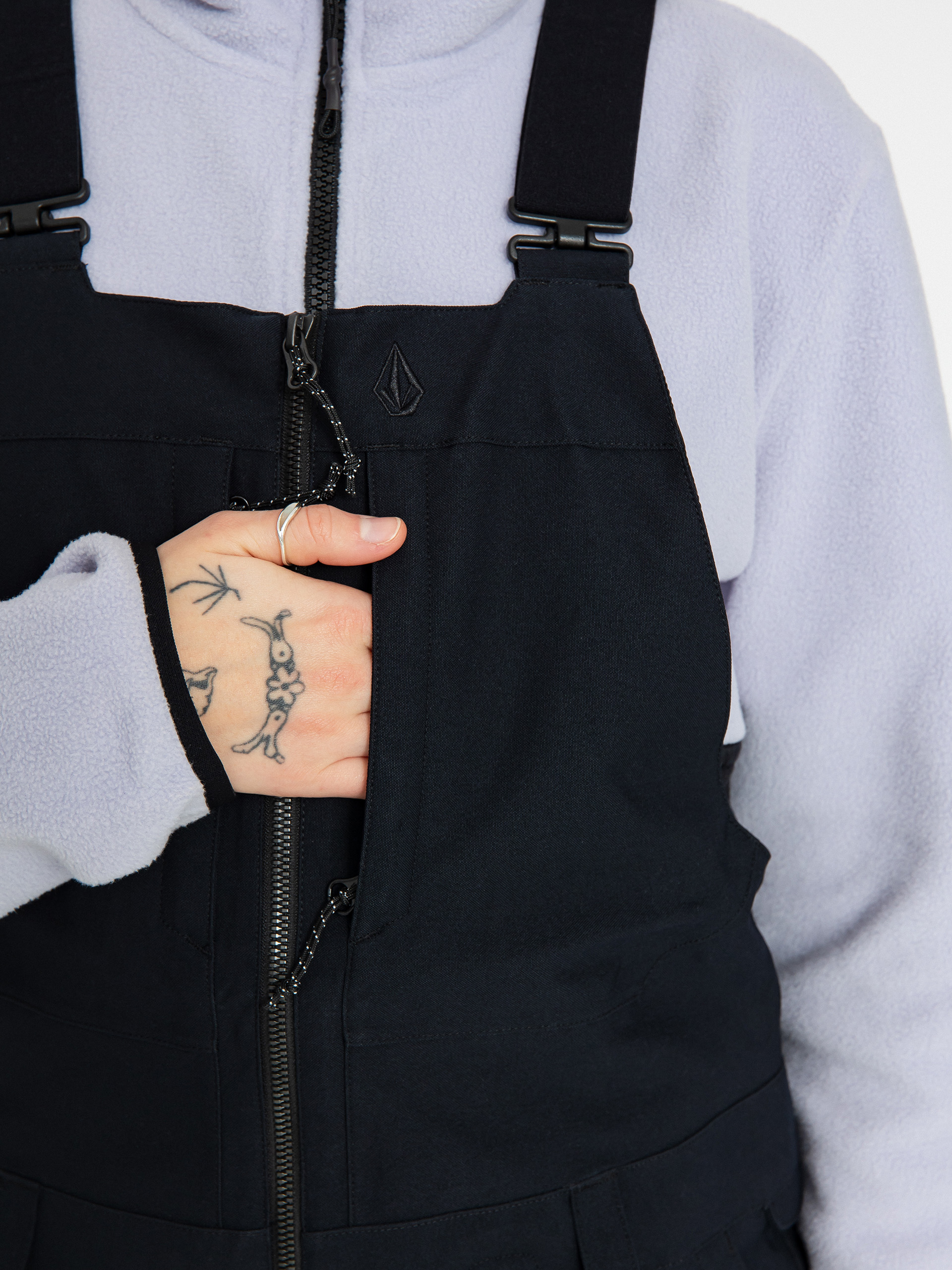 Dámské Snowboardové kalhoty Volcom Swift Bib Overall (black)