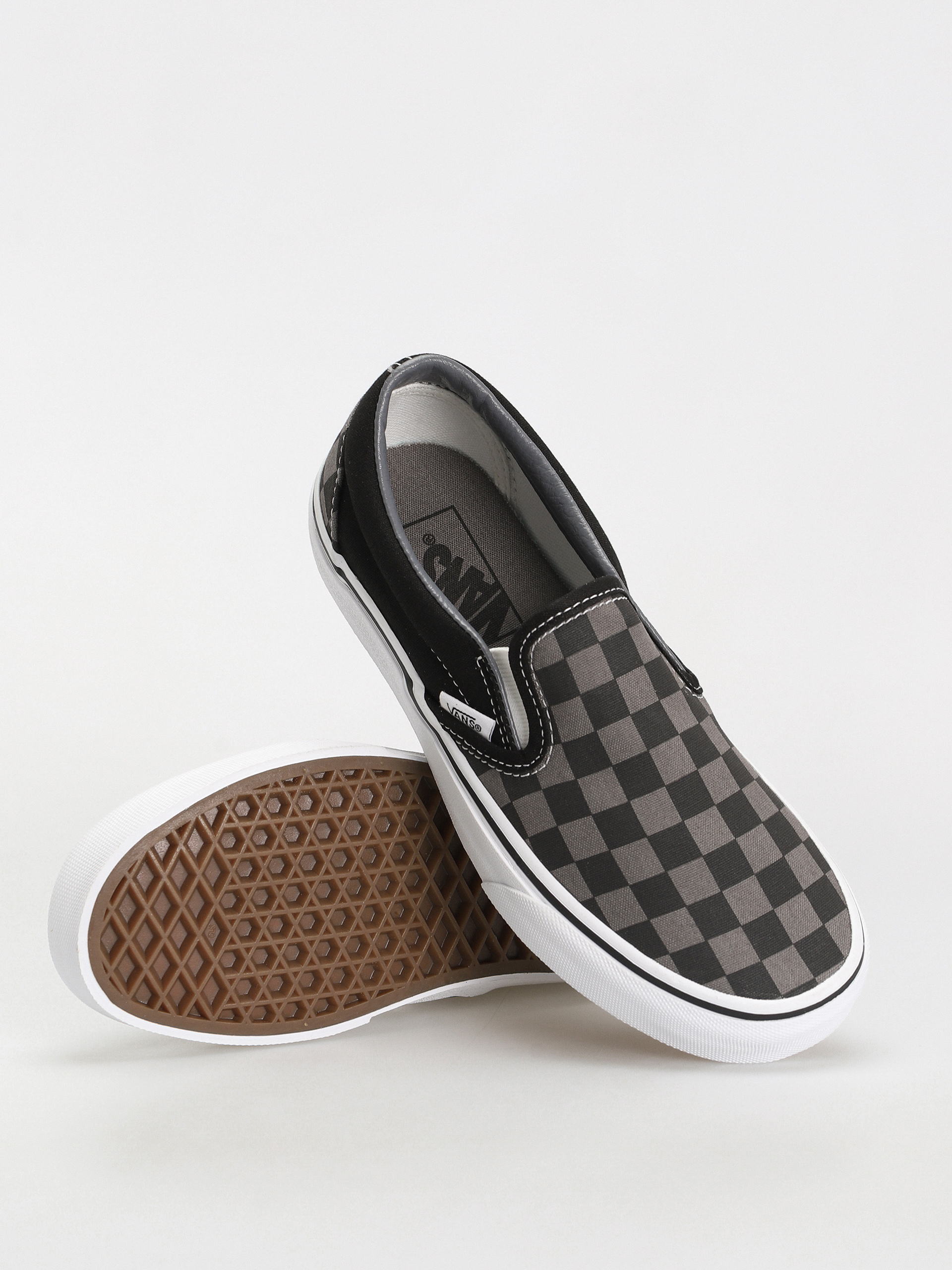 Boty Vans Classic Slip On (black/pewter checkerboard)