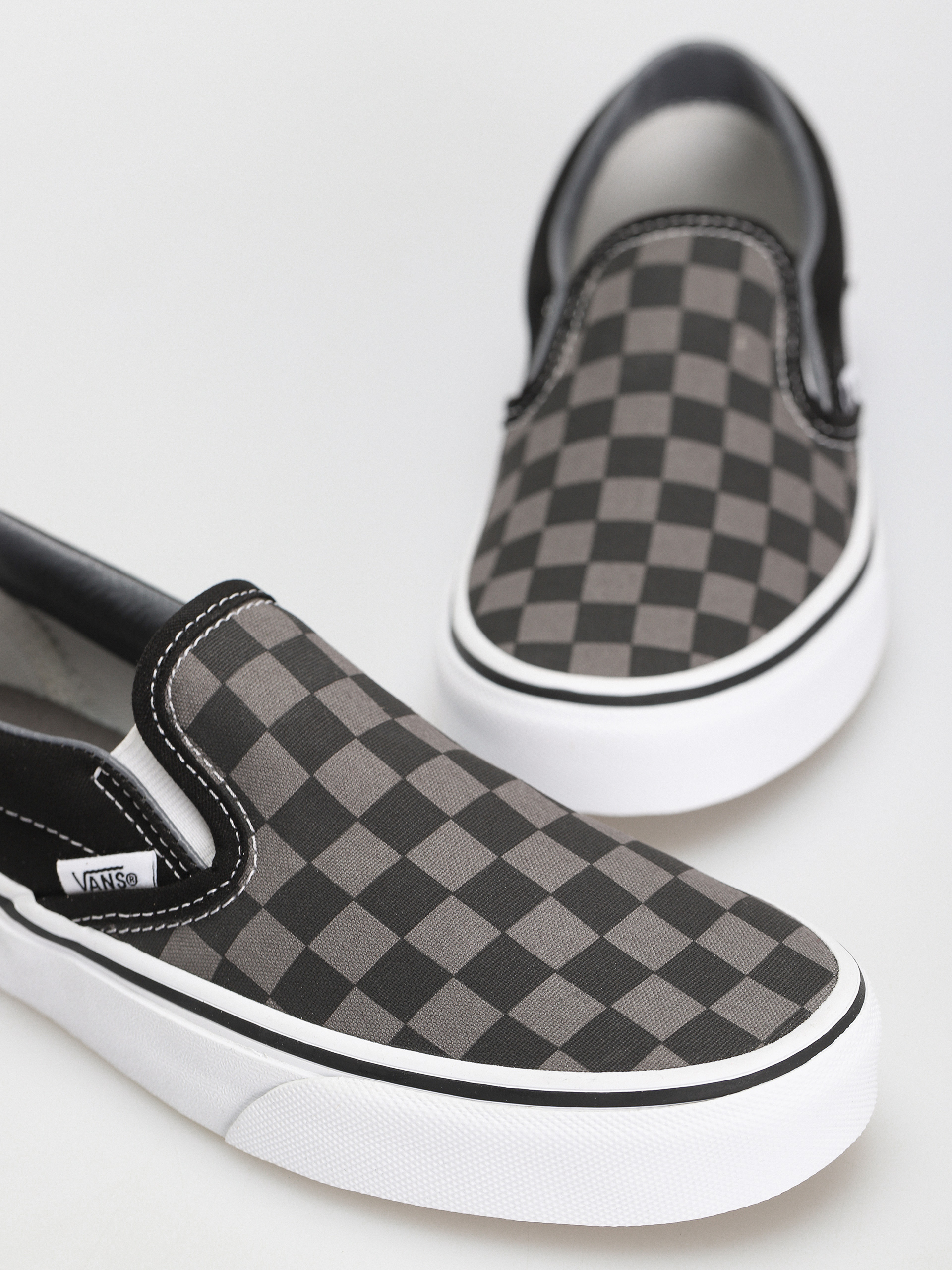 Boty Vans Classic Slip On (black/pewter checkerboard)