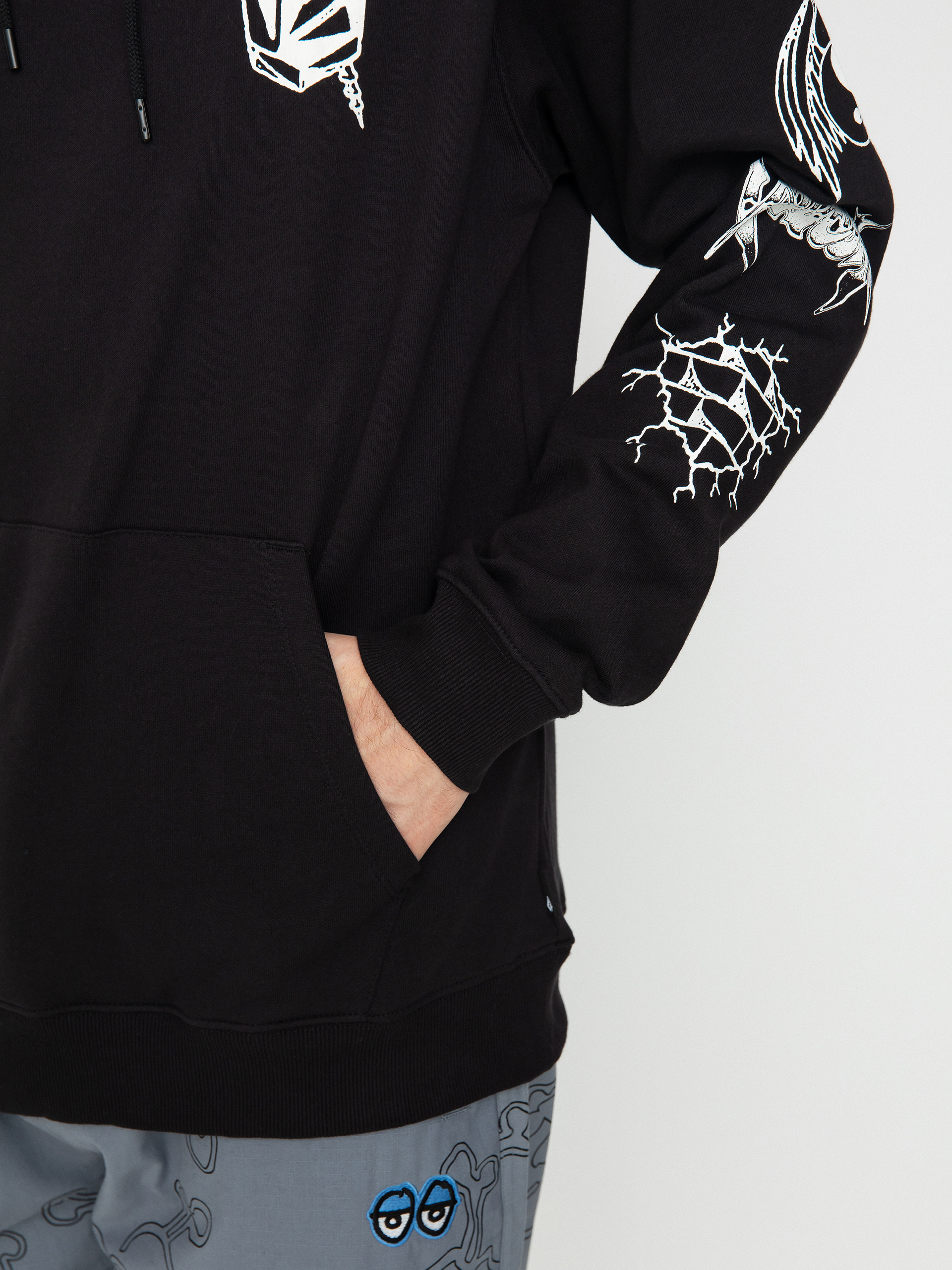 Mikina s kapucí Volcom Watanite HD (black)