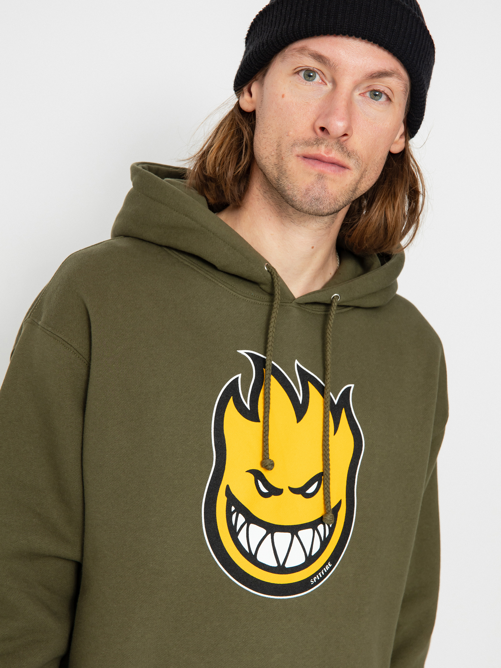 Mikina s kapucí Spitfire Bghd Fl HD (army green/gold/black)