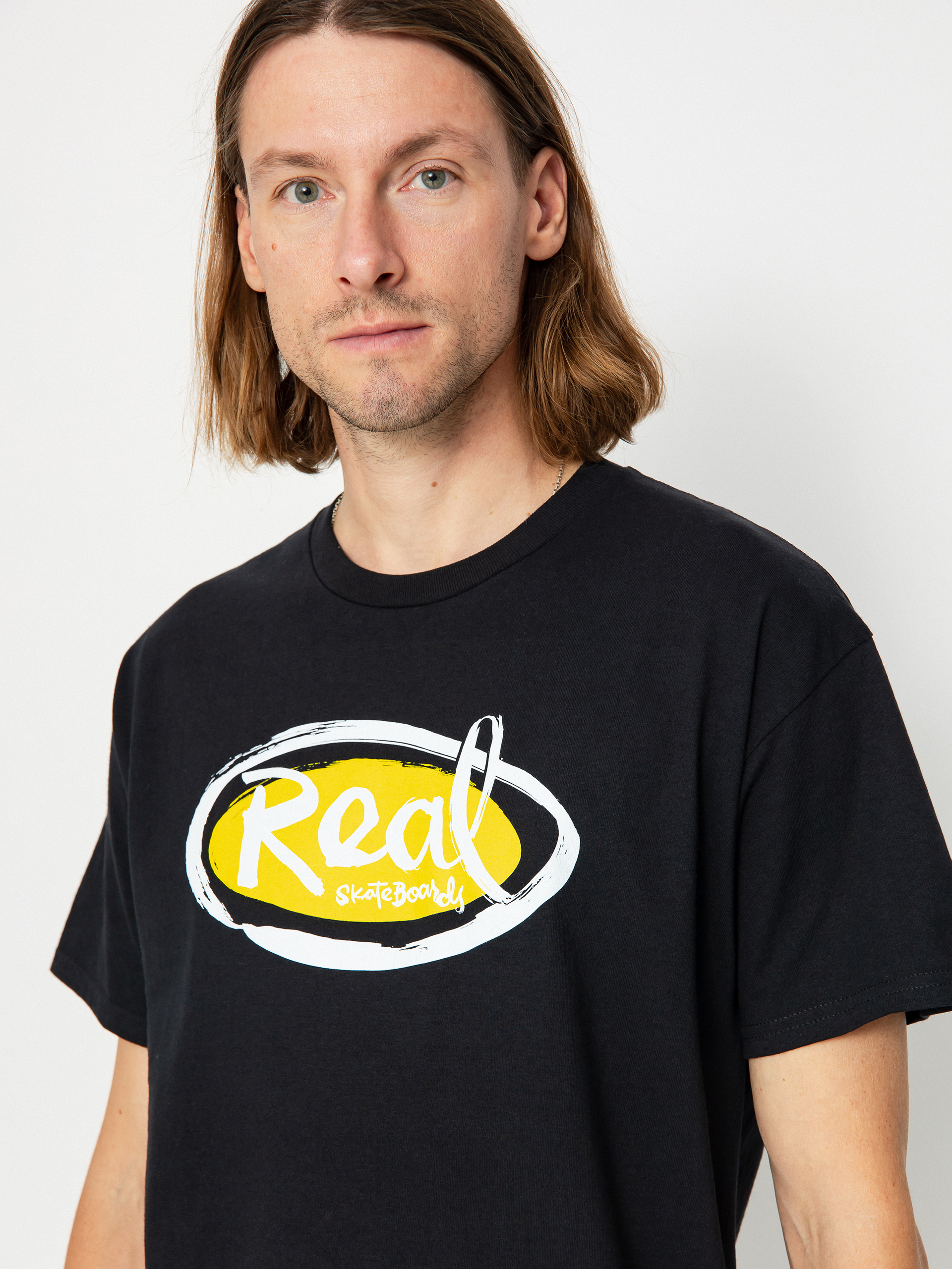 Tričko Real Natas Oval (black/yellow/white)