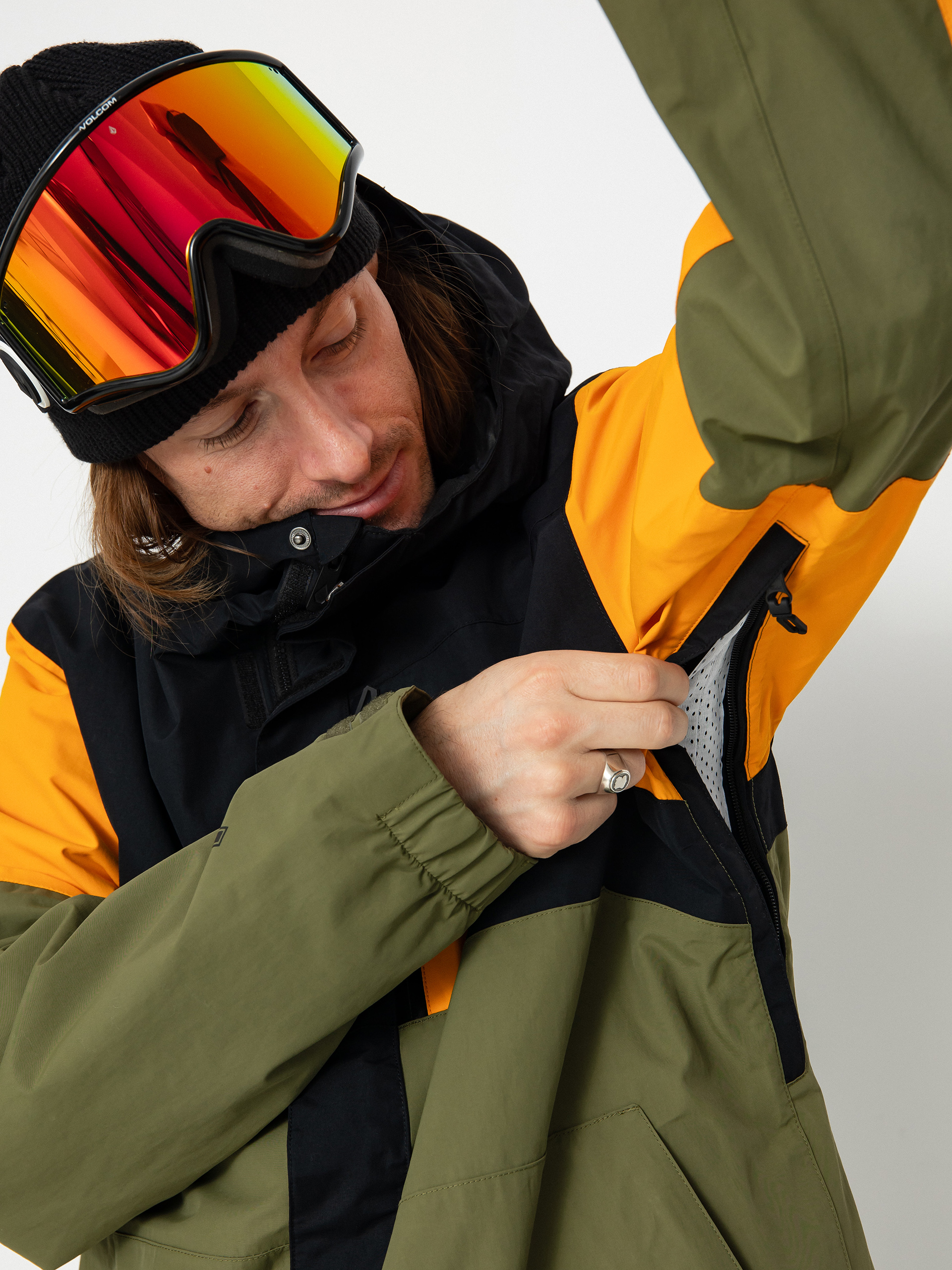 Pánská Snowboardová bunda Volcom L Ins Gore Tex (gold)