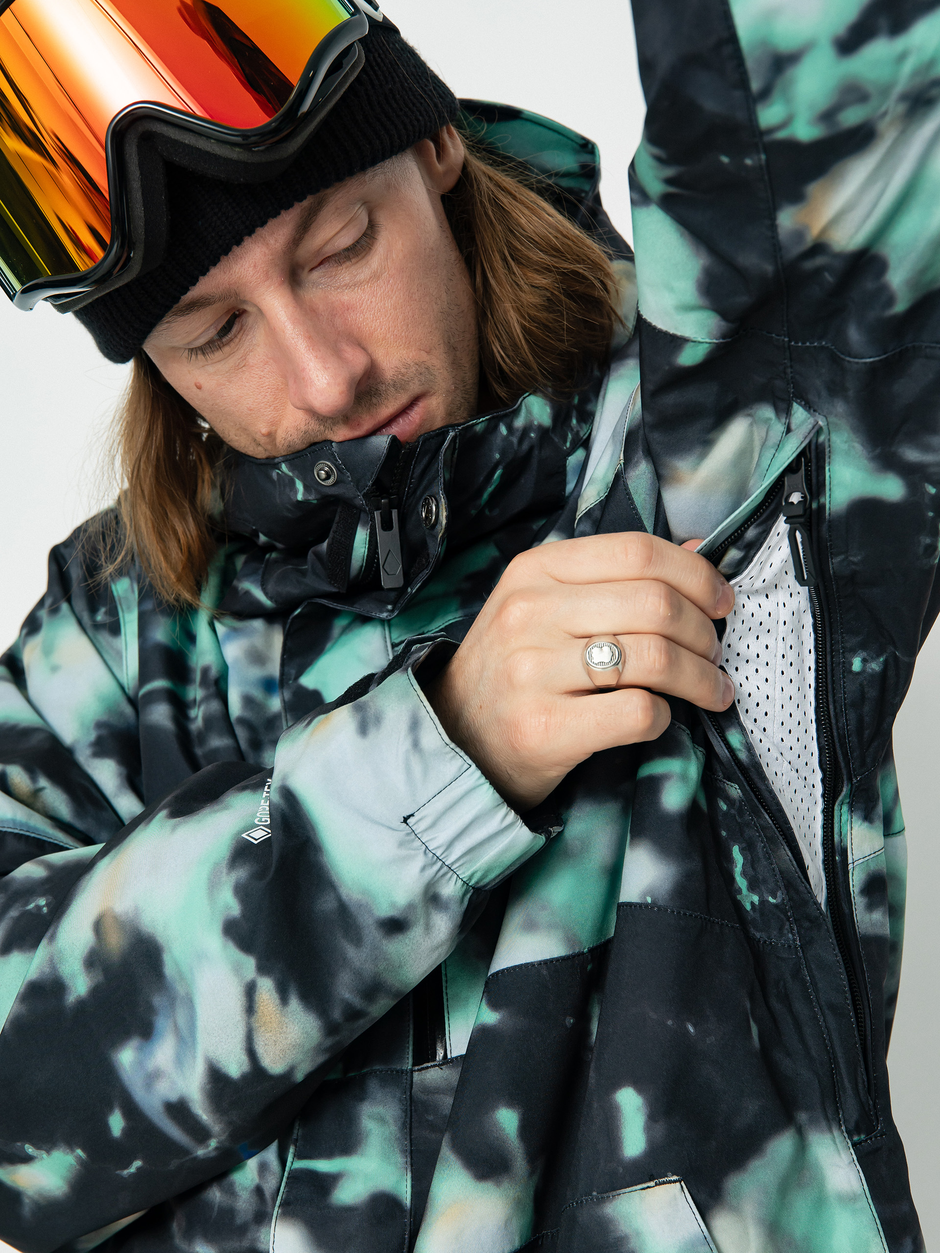 Pánská Snowboardová bunda Volcom L Ins Gore Tex (spritz black)