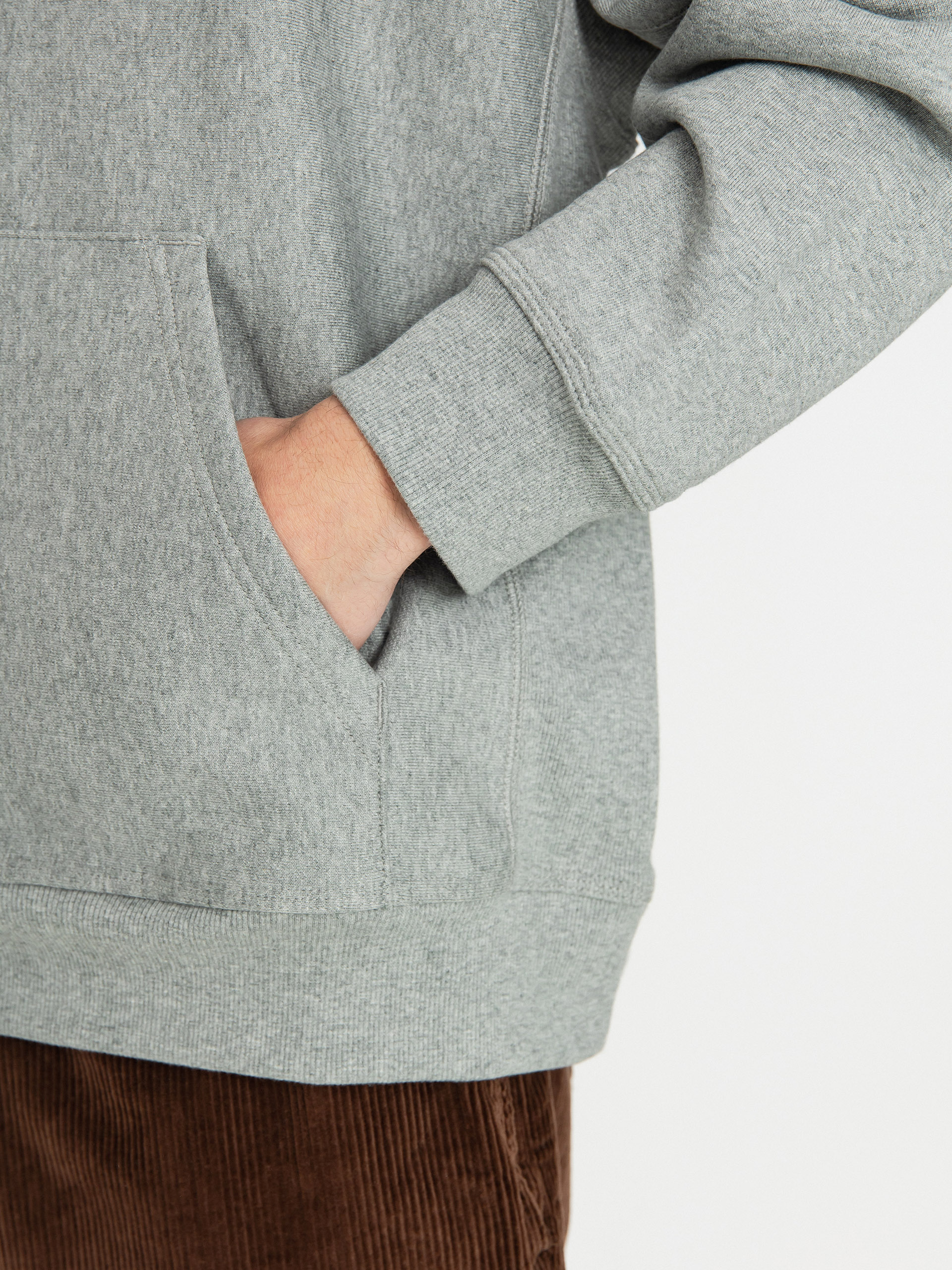 Mikina s kapucí Carhartt WIP American Script HD (grey heather)