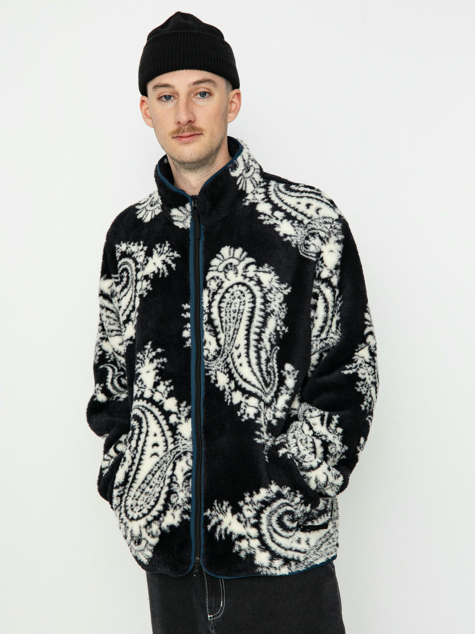 Fleecová mikina Carhartt WIP Jebson (paisley big print black/squid)