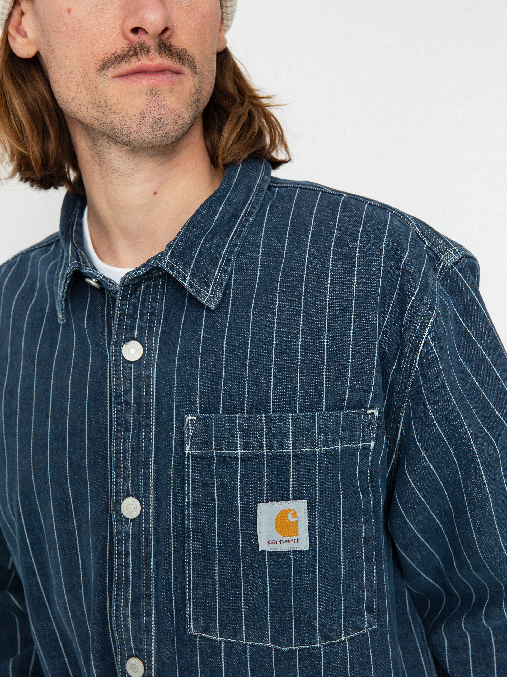 Košile Carhartt WIP Orlean (orlean stripe/blue/white)