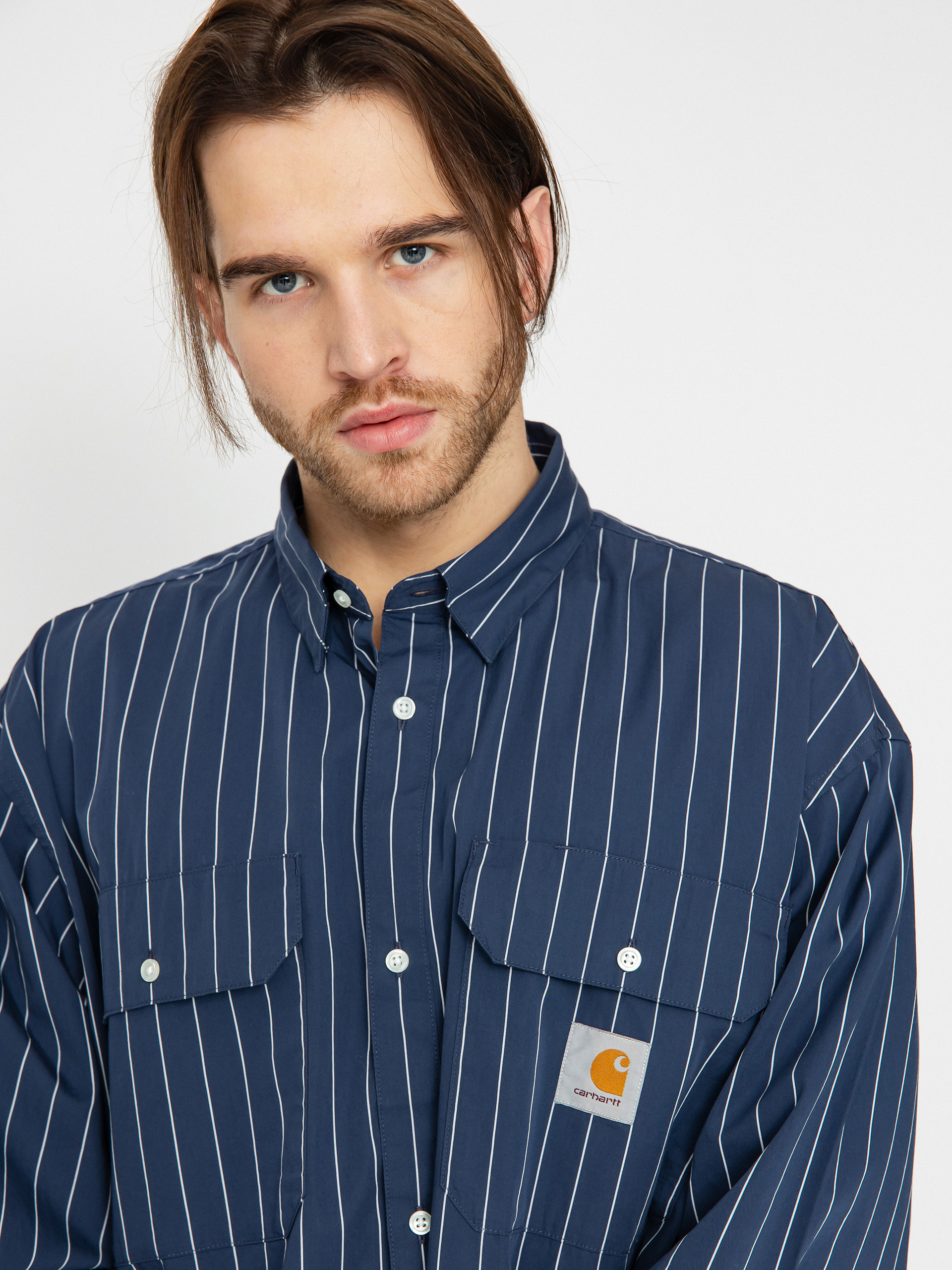 Košile Carhartt WIP Orlean (orlean stripe/blue/white)