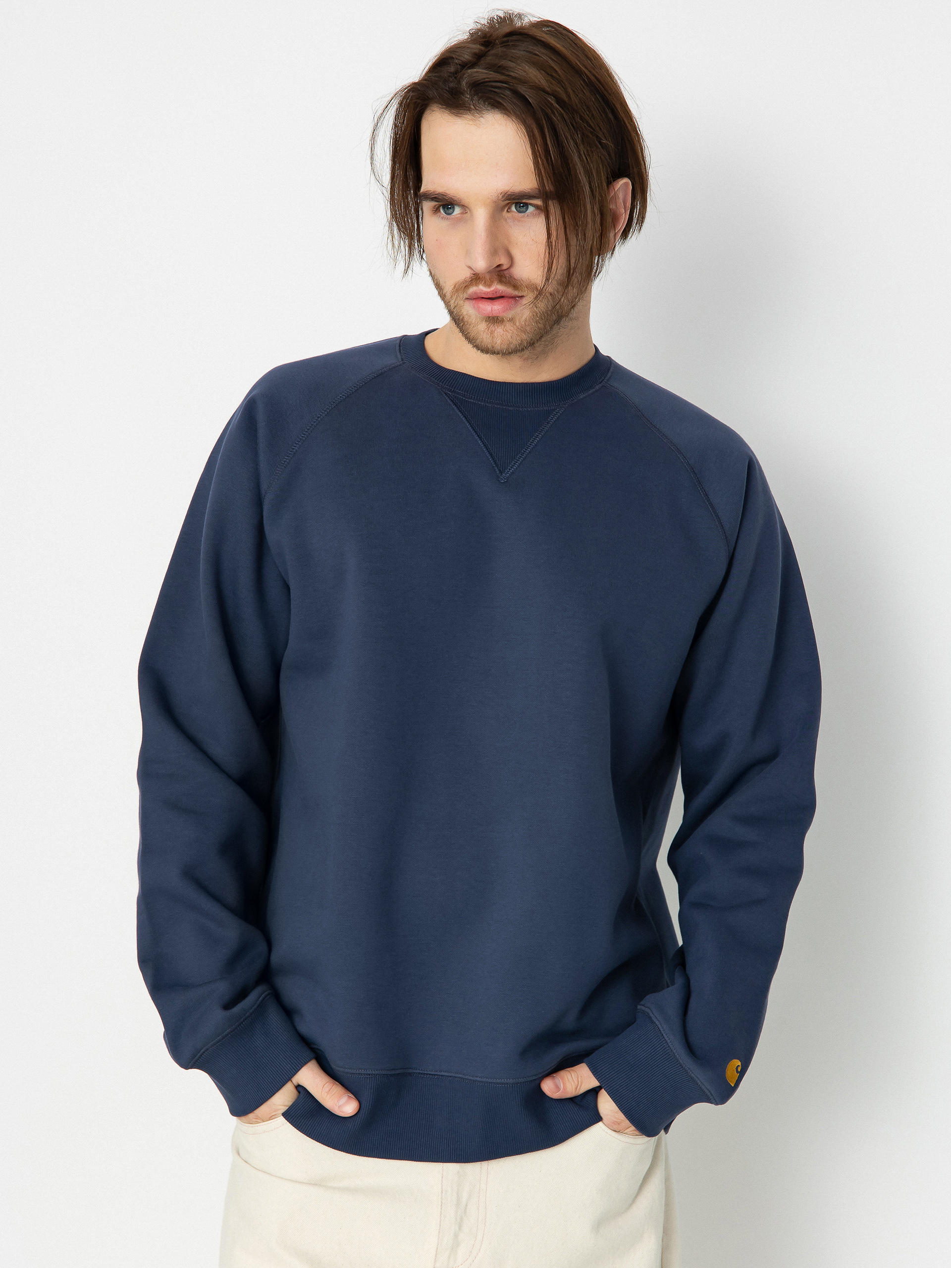 Mikina Carhartt WIP Chase (blue/gold)