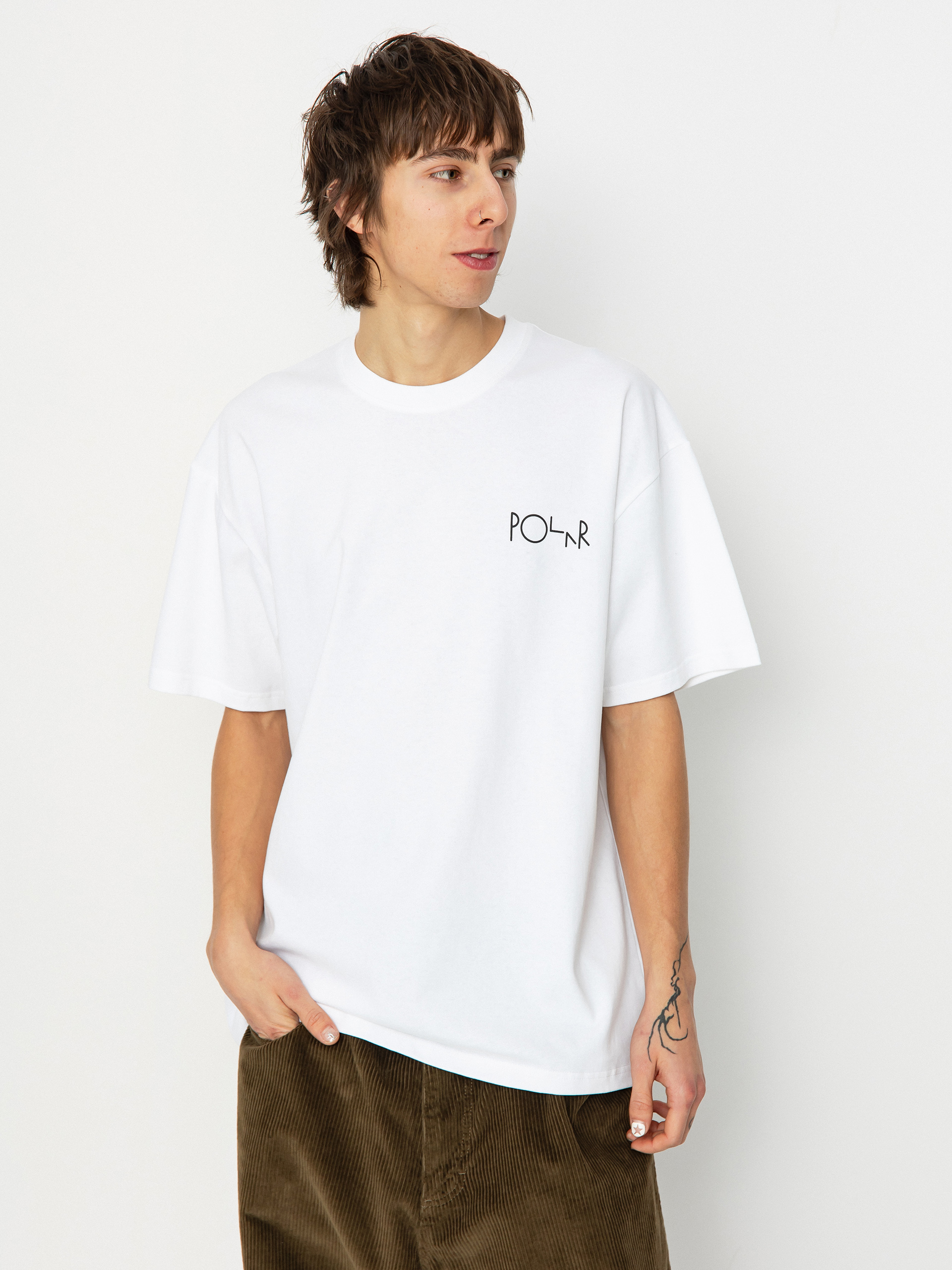 Tričko Polar Skate Fill Logo (white)