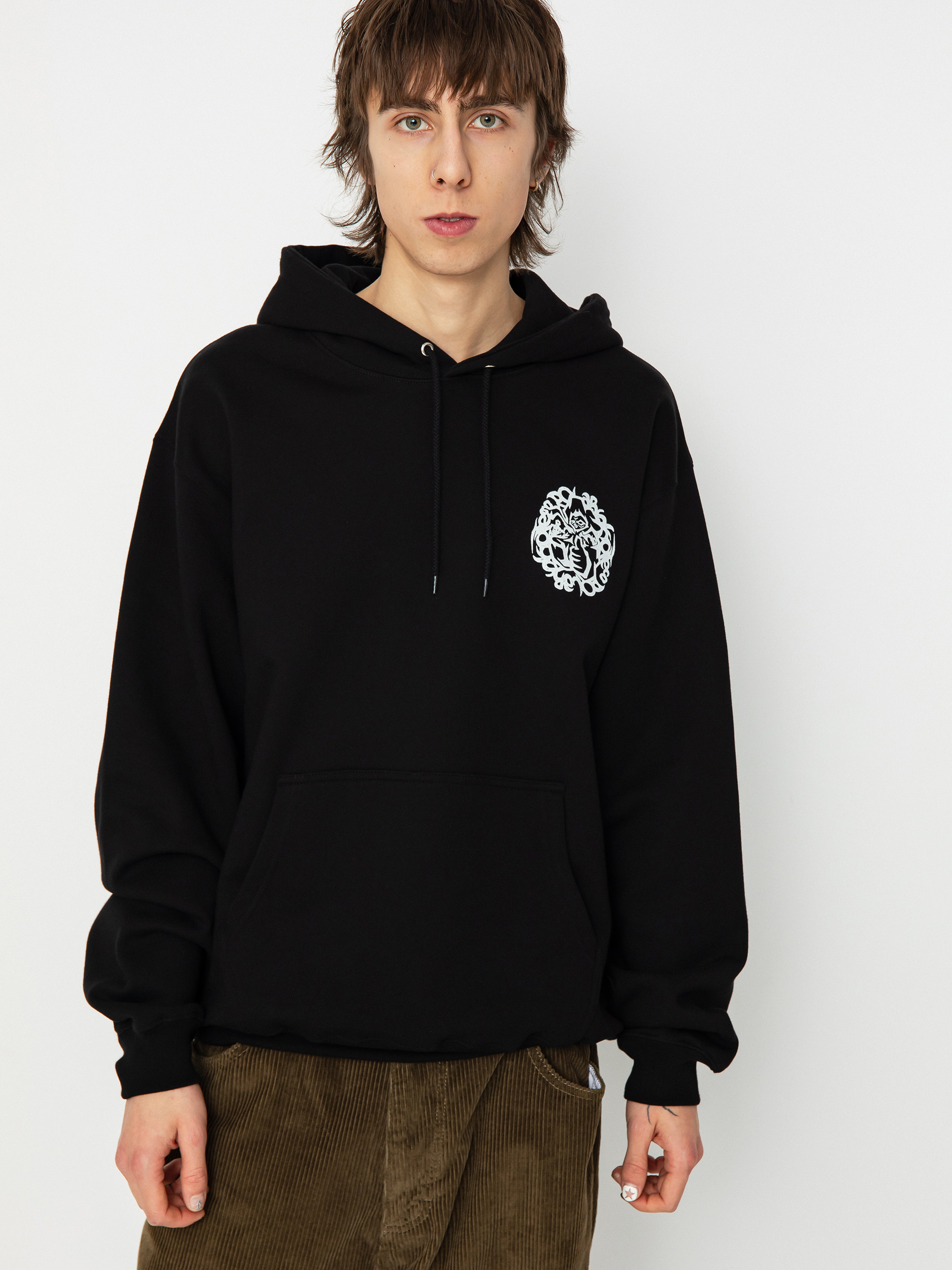 Mikina s kapucí Polar Skate Hijack Dave HD (black)